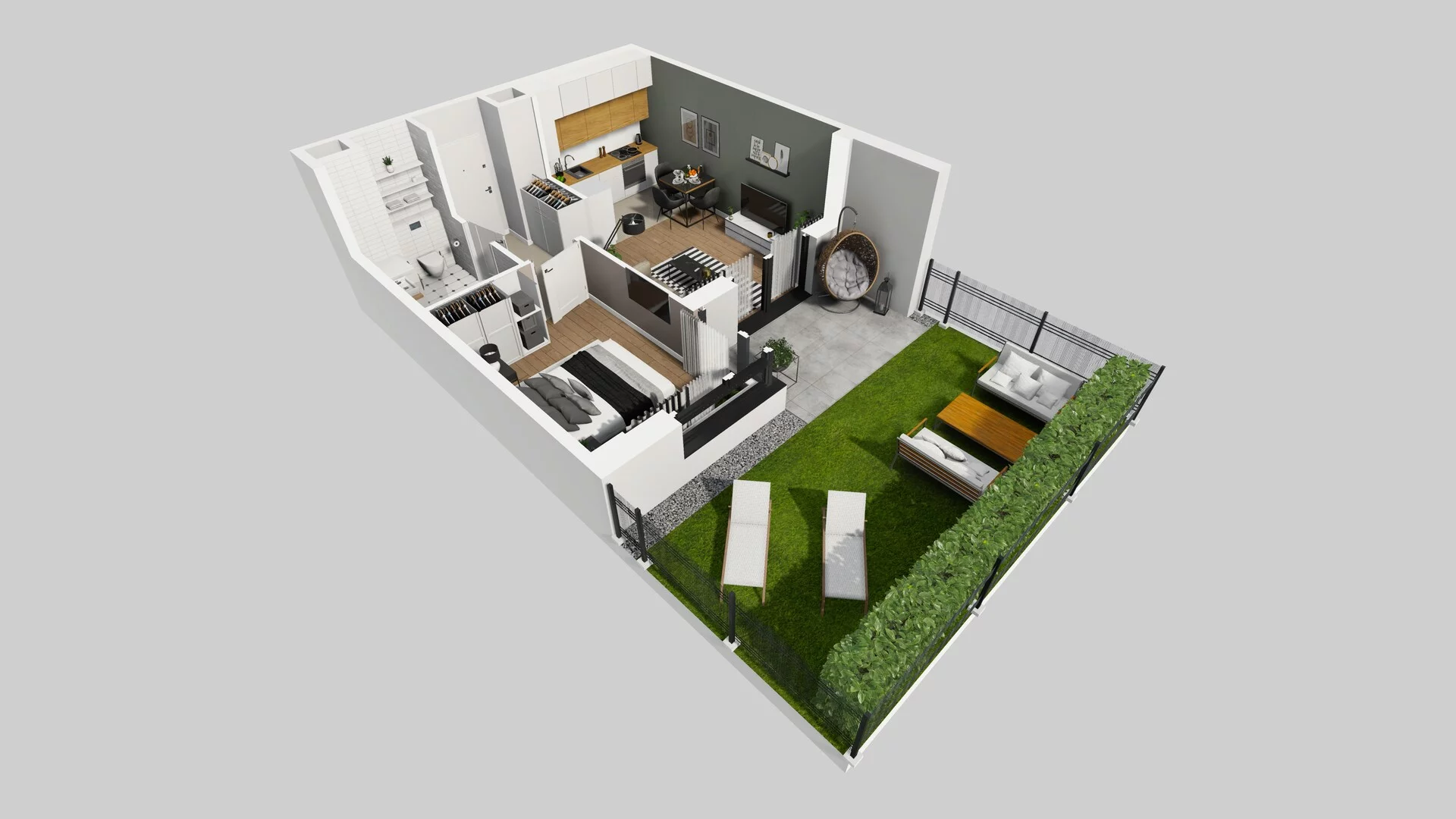 2 pokoje, mieszkanie 36,87 m², parter, oferta nr D/94, Osiedle Urbino 1.4, Warszawa, Włochy, Raków, ul. Równoległa