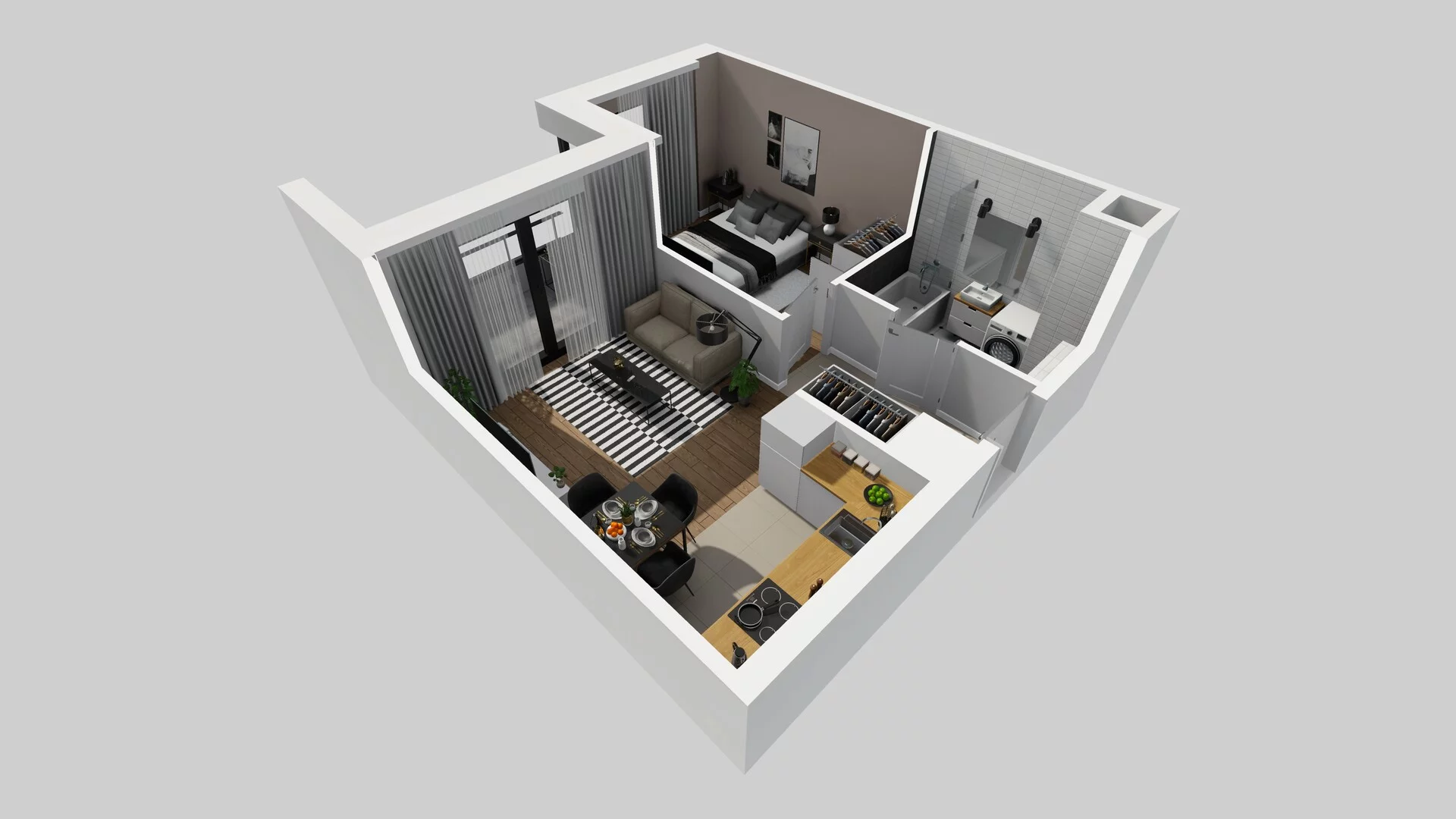 2 pokoje, mieszkanie 36,93 m², piętro 6, oferta nr D/136, Osiedle Urbino 1.4, Warszawa, Włochy, Raków, ul. Równoległa