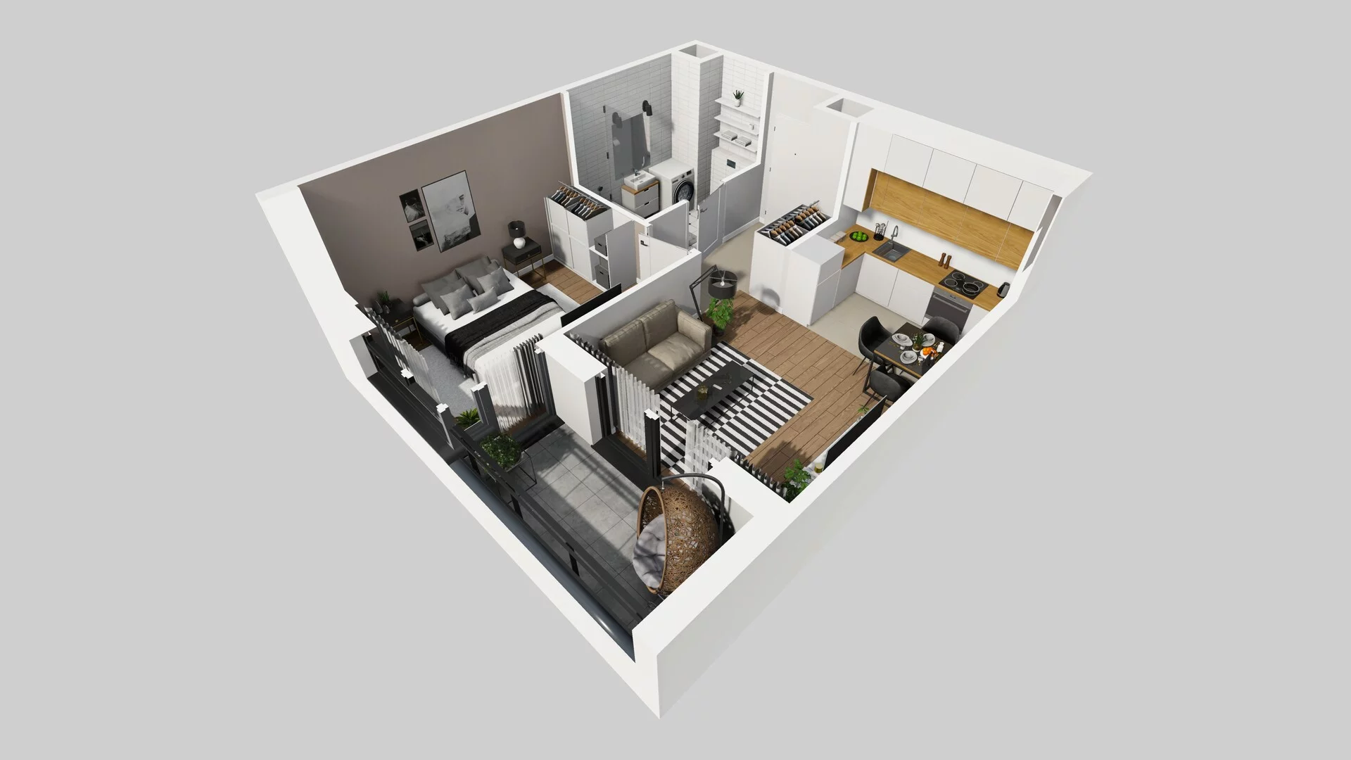 2 pokoje, mieszkanie 36,93 m², piętro 6, oferta nr D/136, Osiedle Urbino 1.4, Warszawa, Włochy, Raków, ul. Równoległa