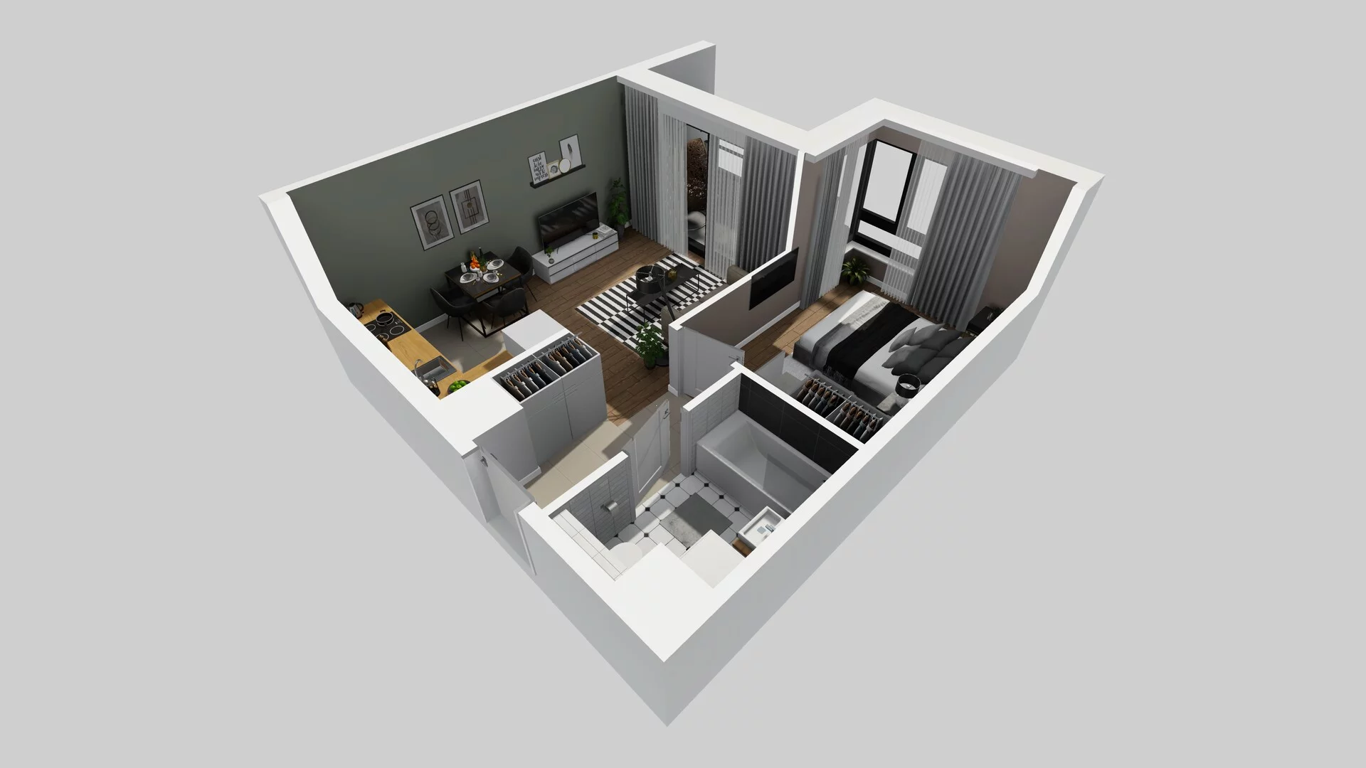 2 pokoje, mieszkanie 36,93 m², piętro 6, oferta nr D/136, Osiedle Urbino 1.4, Warszawa, Włochy, Raków, ul. Równoległa