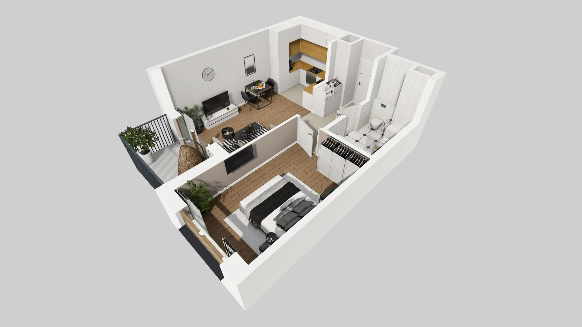 2 pokoje, mieszkanie 43,32 m², piętro 1, oferta nr D/8, Osiedle Urbino, Warszawa, Włochy, Raków, ul. Równoległa