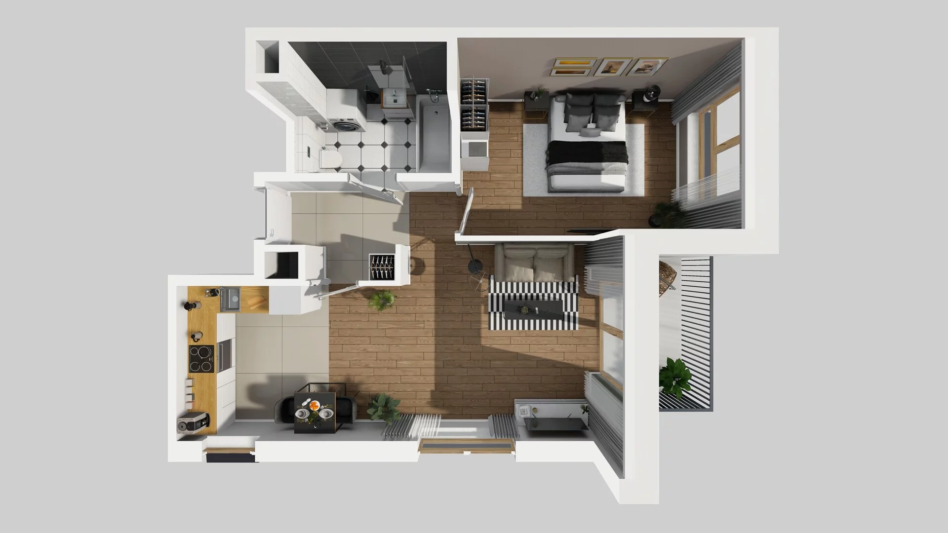 2 pokoje, mieszkanie 50,82 m², piętro 5, oferta nr D/46, Osiedle Urbino, Warszawa, Włochy, Raków, ul. Równoległa