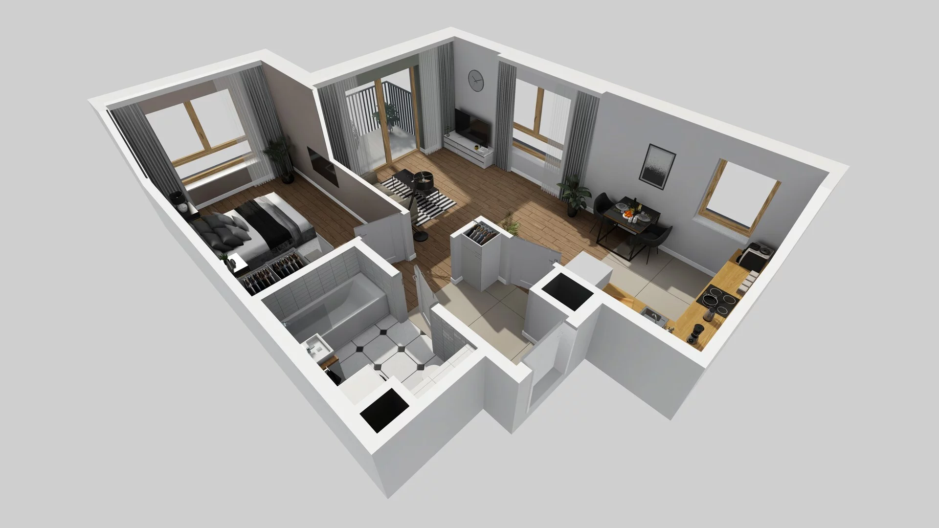 2 pokoje, mieszkanie 50,82 m², piętro 5, oferta nr D/46, Osiedle Urbino, Warszawa, Włochy, Raków, ul. Równoległa