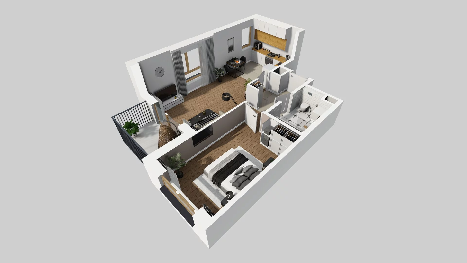 2 pokoje, mieszkanie 50,82 m², piętro 5, oferta nr D/46, Osiedle Urbino, Warszawa, Włochy, Raków, ul. Równoległa