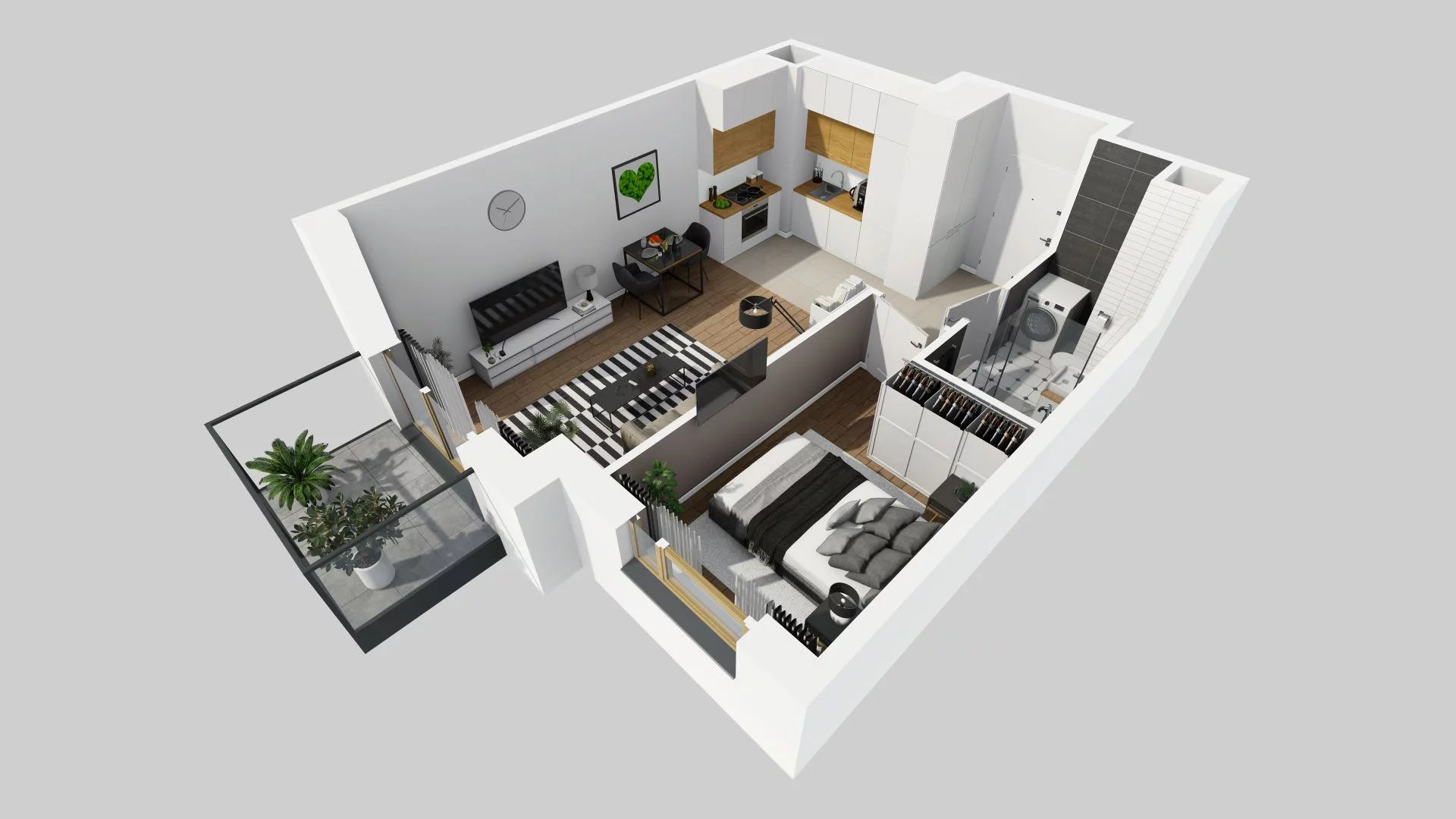 Mieszkanie 40,02 m², piętro 2, oferta nr D/75, Apartamenty Rudnickiego, Warszawa, Bielany, Piaski, ul. Rudnickiego 7