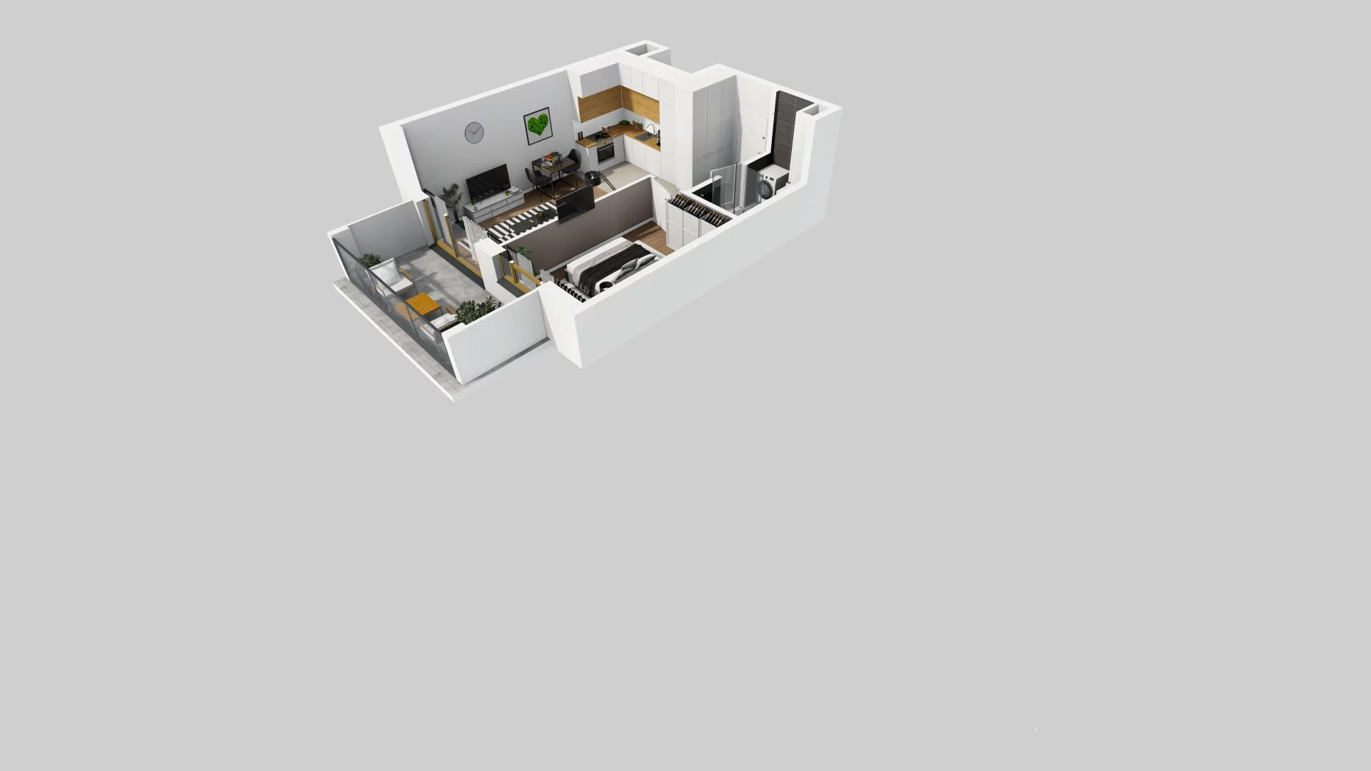 2 pokoje, mieszkanie 40,88 m², piętro 3, oferta nr D/28, Apartamenty Rudnickiego, Warszawa, Bielany, Piaski, ul. Rudnickiego 7