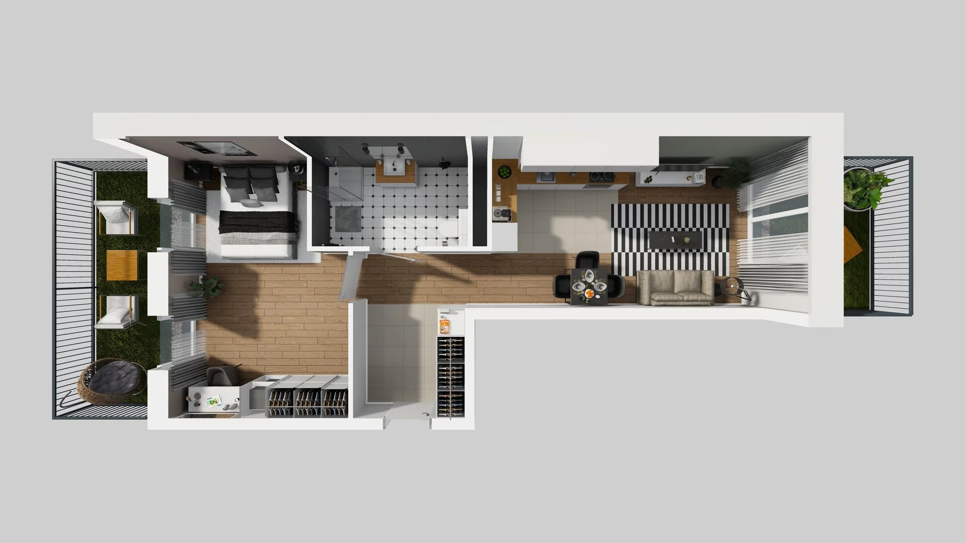 2 pokoje, apartament 53,59 m², parter, oferta nr F/1, Apartamenty Park Matecznego bud. F i G, Kraków, Podgórze, Mateczny, ul. Rydlówka / Nowoorawska