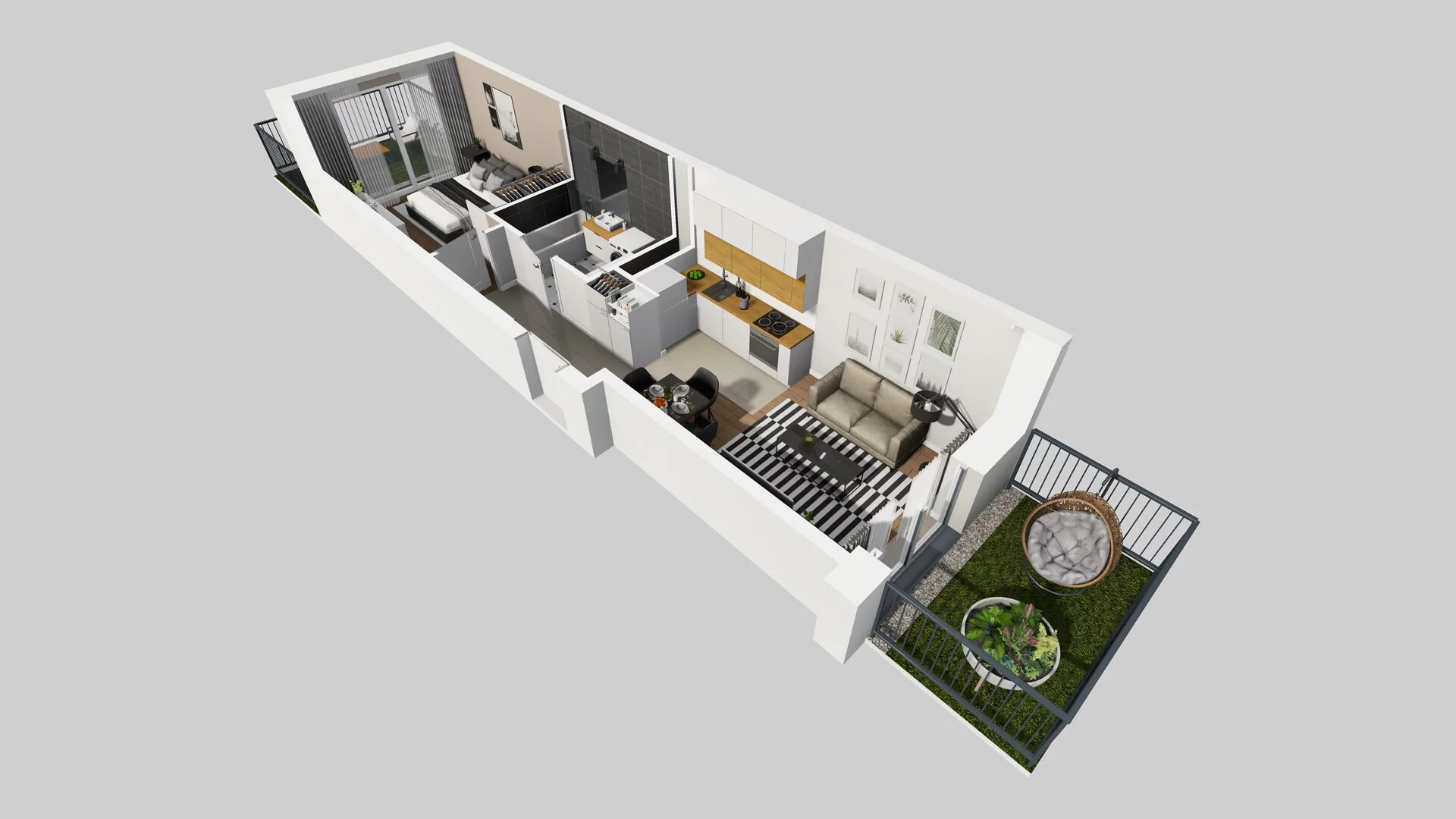 2 pokoje, apartament 38,32 m², parter, oferta nr F/4, Apartamenty Park Matecznego bud. F i G, Kraków, Podgórze, Mateczny, ul. Rydlówka / Nowoorawska
