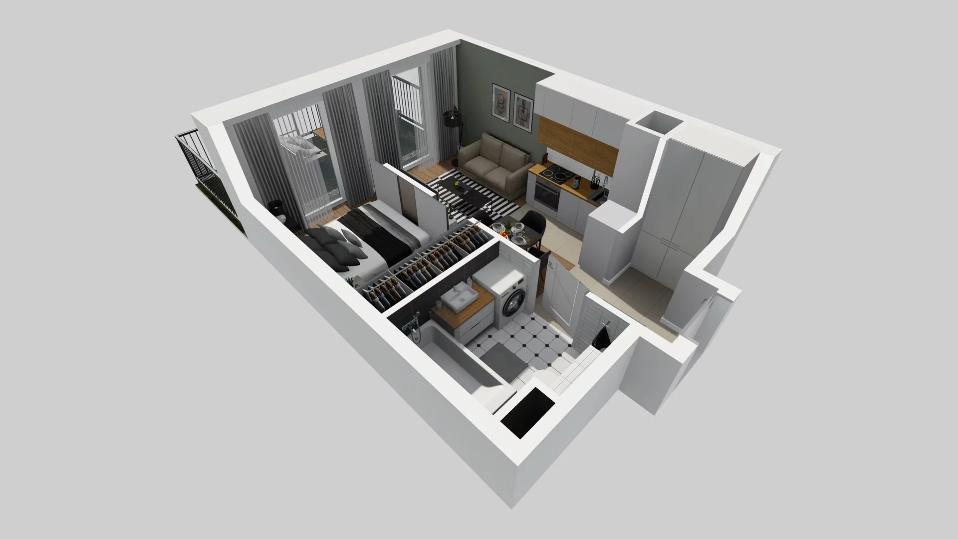 2 pokoje, apartament 29,63 m², parter, oferta nr F/31, Apartamenty Park Matecznego bud. F i G, Kraków, Podgórze, Mateczny, ul. Rydlówka / Nowoorawska