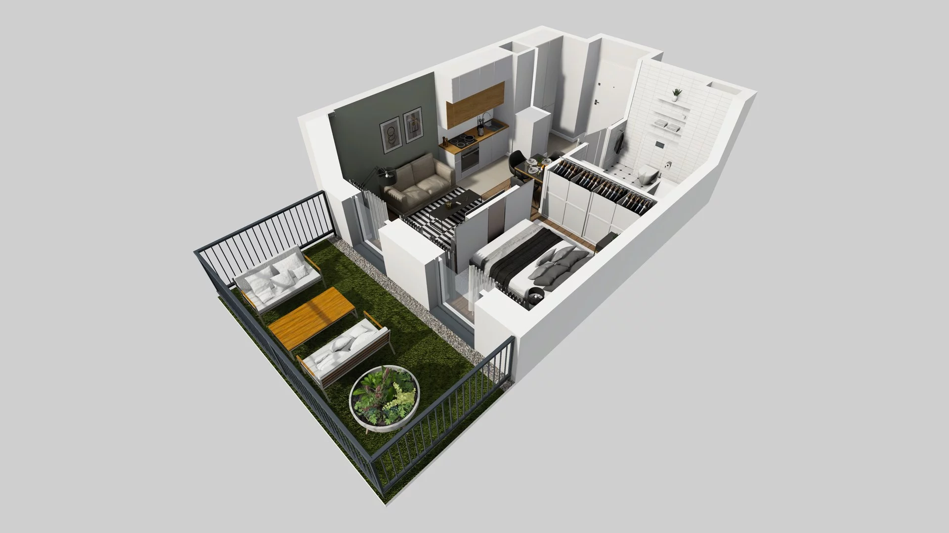 2 pokoje, apartament 29,63 m², parter, oferta nr F/31, Apartamenty Park Matecznego bud. F i G, Kraków, Podgórze, Mateczny, ul. Rydlówka / Nowoorawska