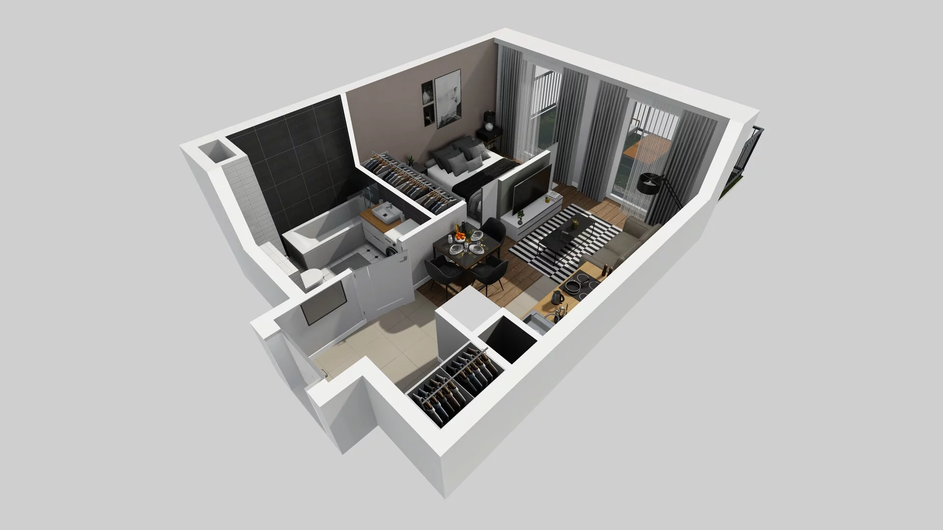 2 pokoje, apartament 29,63 m², parter, oferta nr F/31, Apartamenty Park Matecznego bud. F i G, Kraków, Podgórze, Mateczny, ul. Rydlówka / Nowoorawska