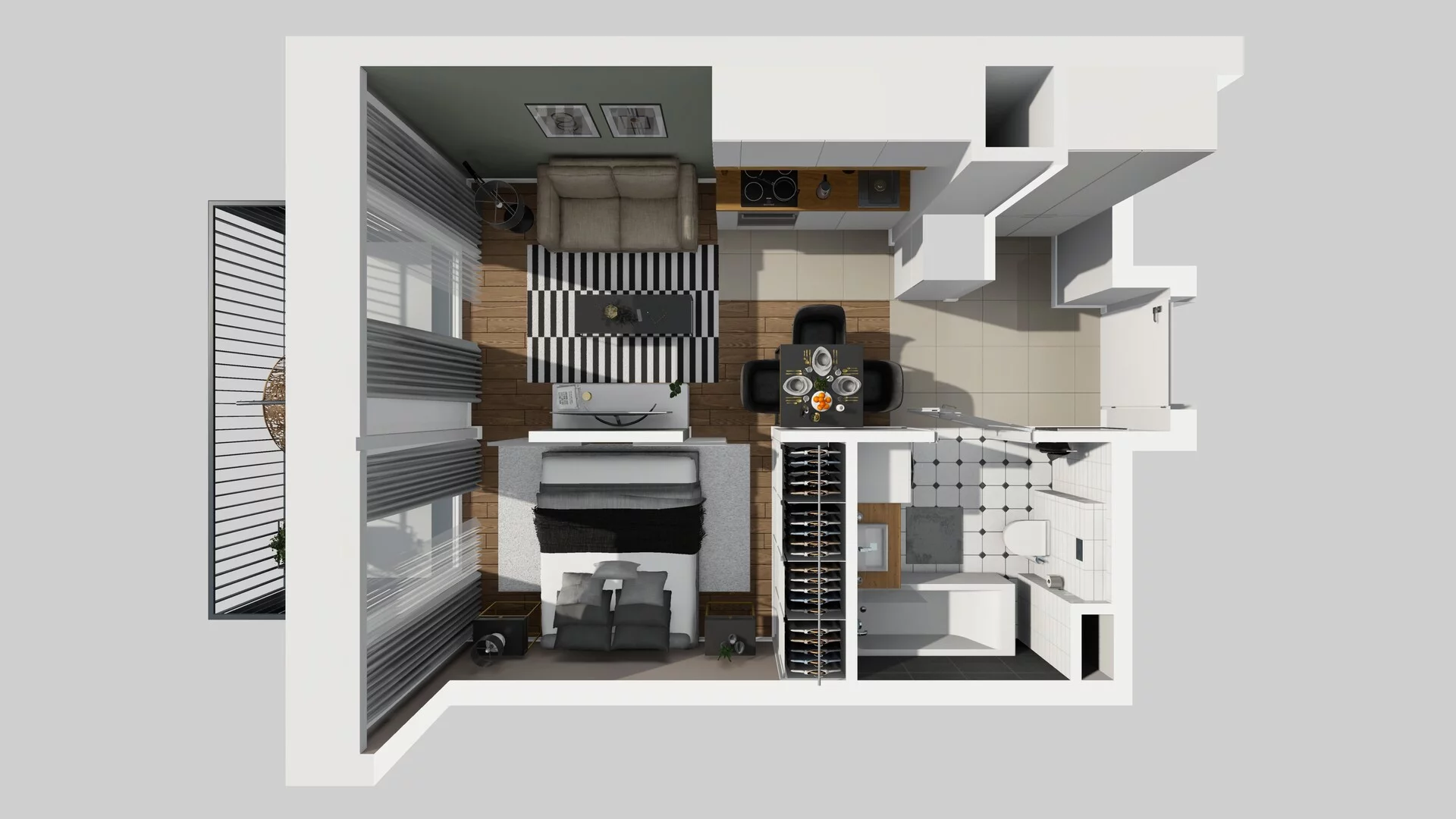 2 pokoje, apartament 30,38 m², piętro 1, oferta nr F/34, Apartamenty Park Matecznego bud. F i G, Kraków, Podgórze, Mateczny, ul. Rydlówka / Nowoorawska