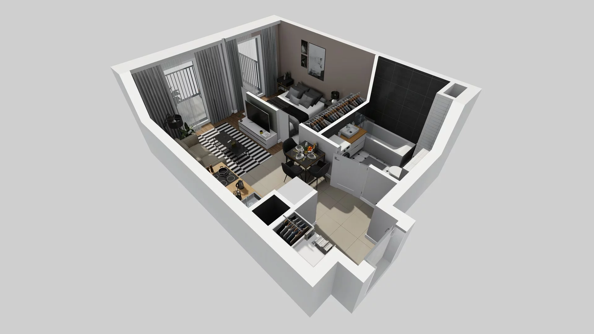 2 pokoje, apartament 30,38 m², piętro 2, oferta nr F/39, Apartamenty Park Matecznego bud. F i G, Kraków, Podgórze, Mateczny, ul. Rydlówka / Nowoorawska