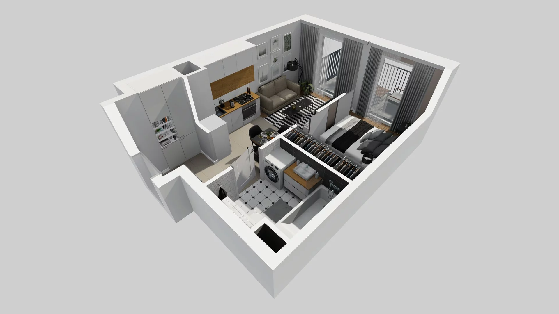 2 pokoje, apartament 30,38 m², piętro 2, oferta nr F/39, Apartamenty Park Matecznego bud. F i G, Kraków, Podgórze, Mateczny, ul. Rydlówka / Nowoorawska