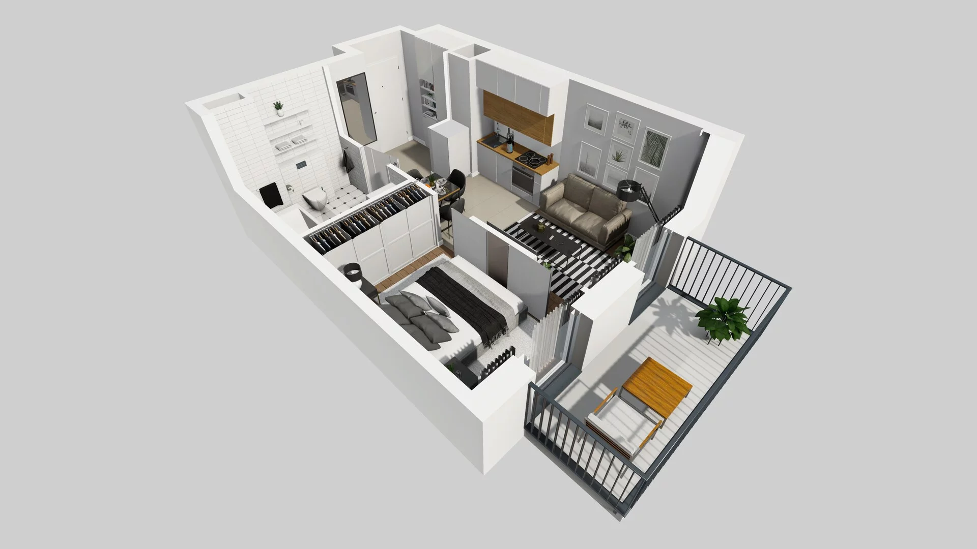 2 pokoje, apartament 30,38 m², piętro 3, oferta nr F/43, Apartamenty Park Matecznego bud. F i G, Kraków, Podgórze, Mateczny, ul. Rydlówka / Nowoorawska