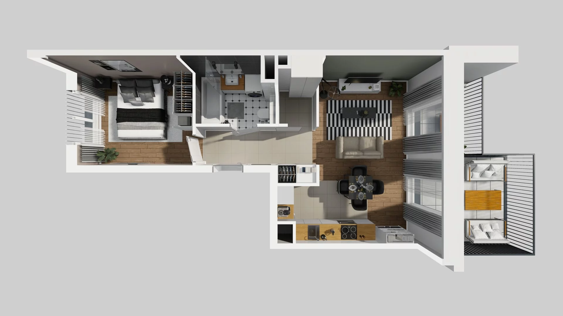 2 pokoje, apartament 44,97 m², piętro 2, oferta nr F/53, Apartamenty Park Matecznego bud. F i G, Kraków, Podgórze, Mateczny, ul. Rydlówka / Nowoorawska