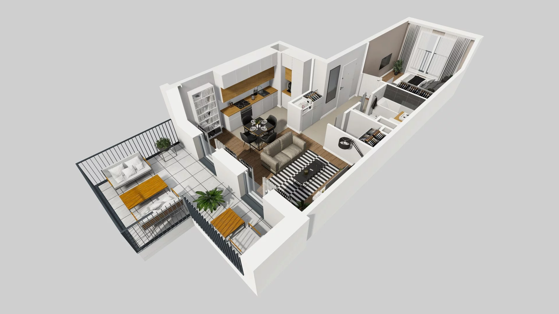 2 pokoje, apartament 44,97 m², piętro 2, oferta nr F/53, Apartamenty Park Matecznego bud. F i G, Kraków, Podgórze, Mateczny, ul. Rydlówka / Nowoorawska