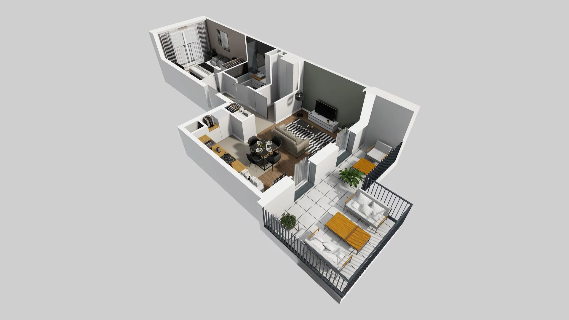 2 pokoje, apartament 44,97 m², piętro 2, oferta nr F/53, Apartamenty Park Matecznego bud. F i G, Kraków, Podgórze, Mateczny, ul. Rydlówka / Nowoorawska