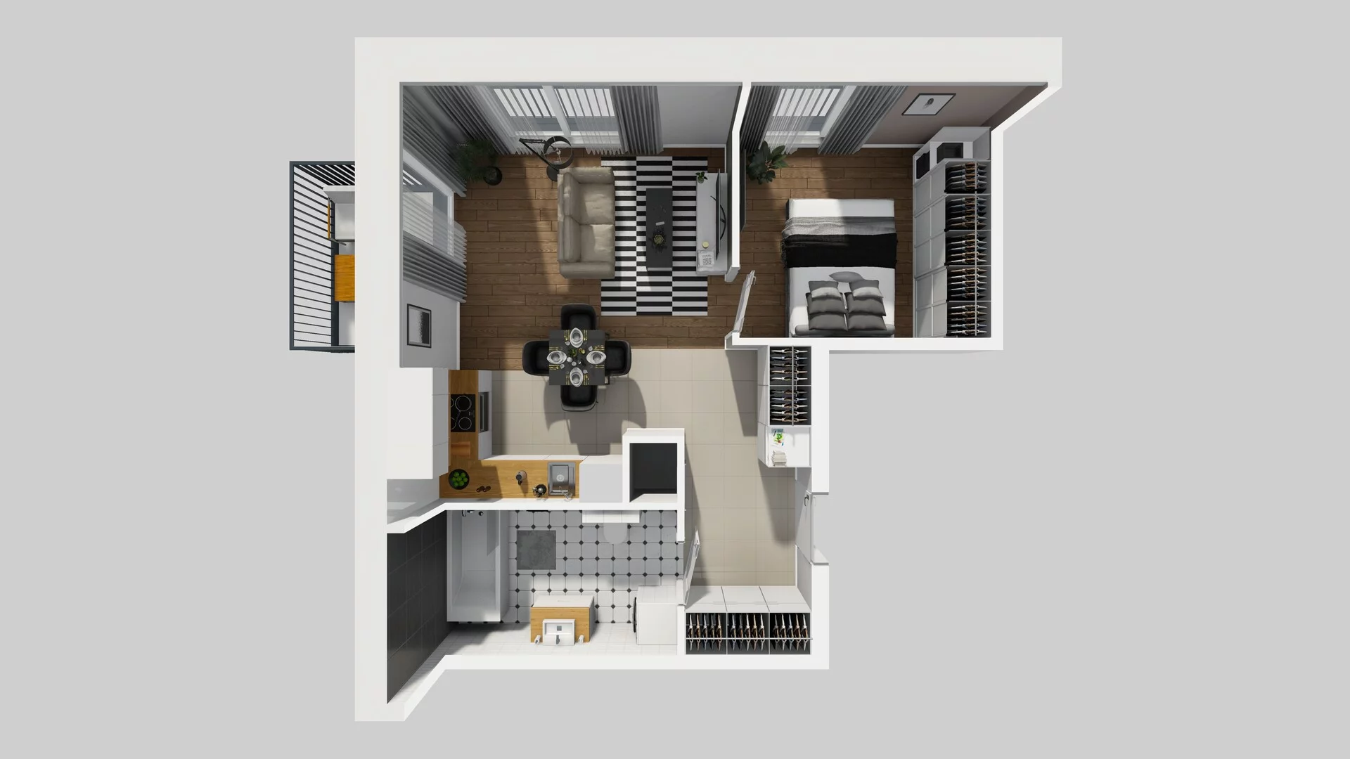 2 pokoje, apartament 45,75 m², piętro 2, oferta nr F/54, Apartamenty Park Matecznego bud. F i G, Kraków, Podgórze, Mateczny, ul. Rydlówka / Nowoorawska
