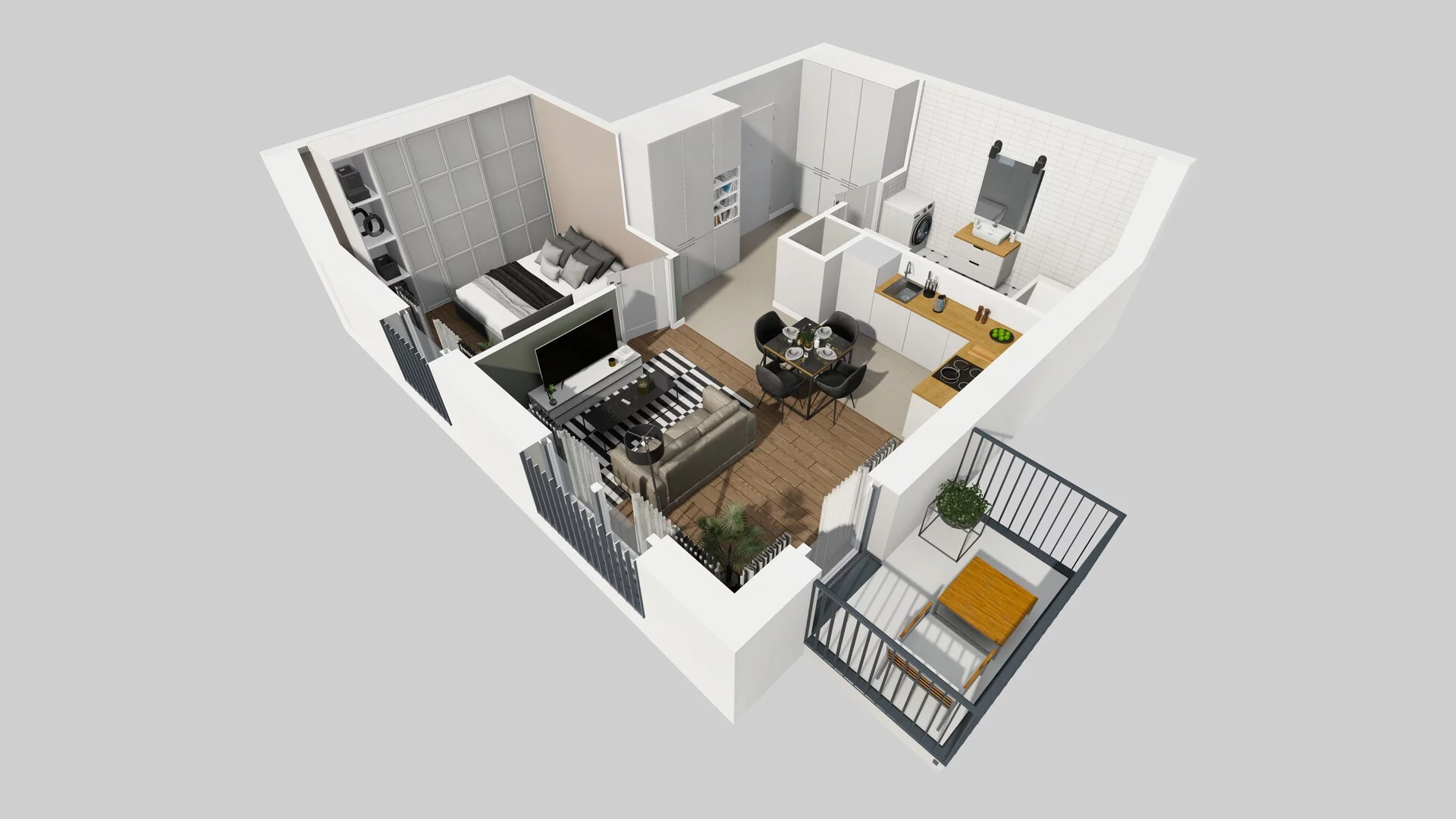 2 pokoje, apartament 45,75 m², piętro 2, oferta nr F/54, Apartamenty Park Matecznego bud. F i G, Kraków, Podgórze, Mateczny, ul. Rydlówka / Nowoorawska
