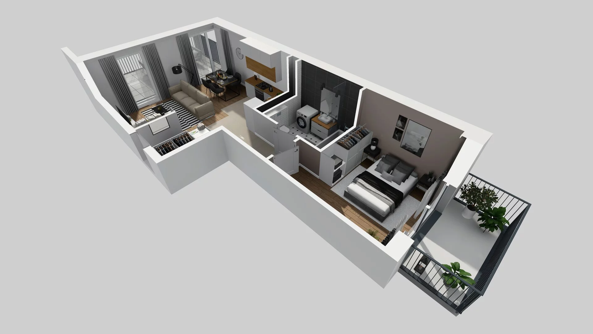 2 pokoje, apartament 48,06 m², piętro 2, oferta nr F/65, Apartamenty Park Matecznego bud. F i G, Kraków, Podgórze, Mateczny, ul. Rydlówka / Nowoorawska