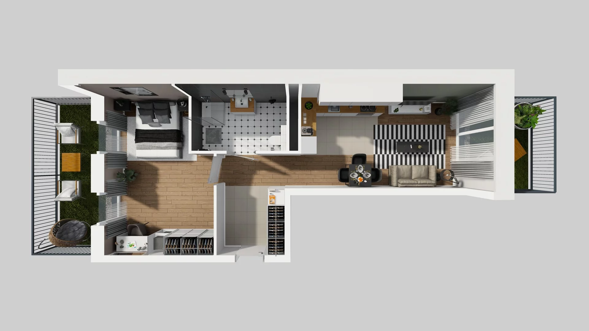 2 pokoje, mieszkanie 53,59 m², parter, oferta nr G/1, Apartamenty Park Matecznego bud. F i G, Kraków, Podgórze, Mateczny, ul. Rydlówka / Nowoorawska