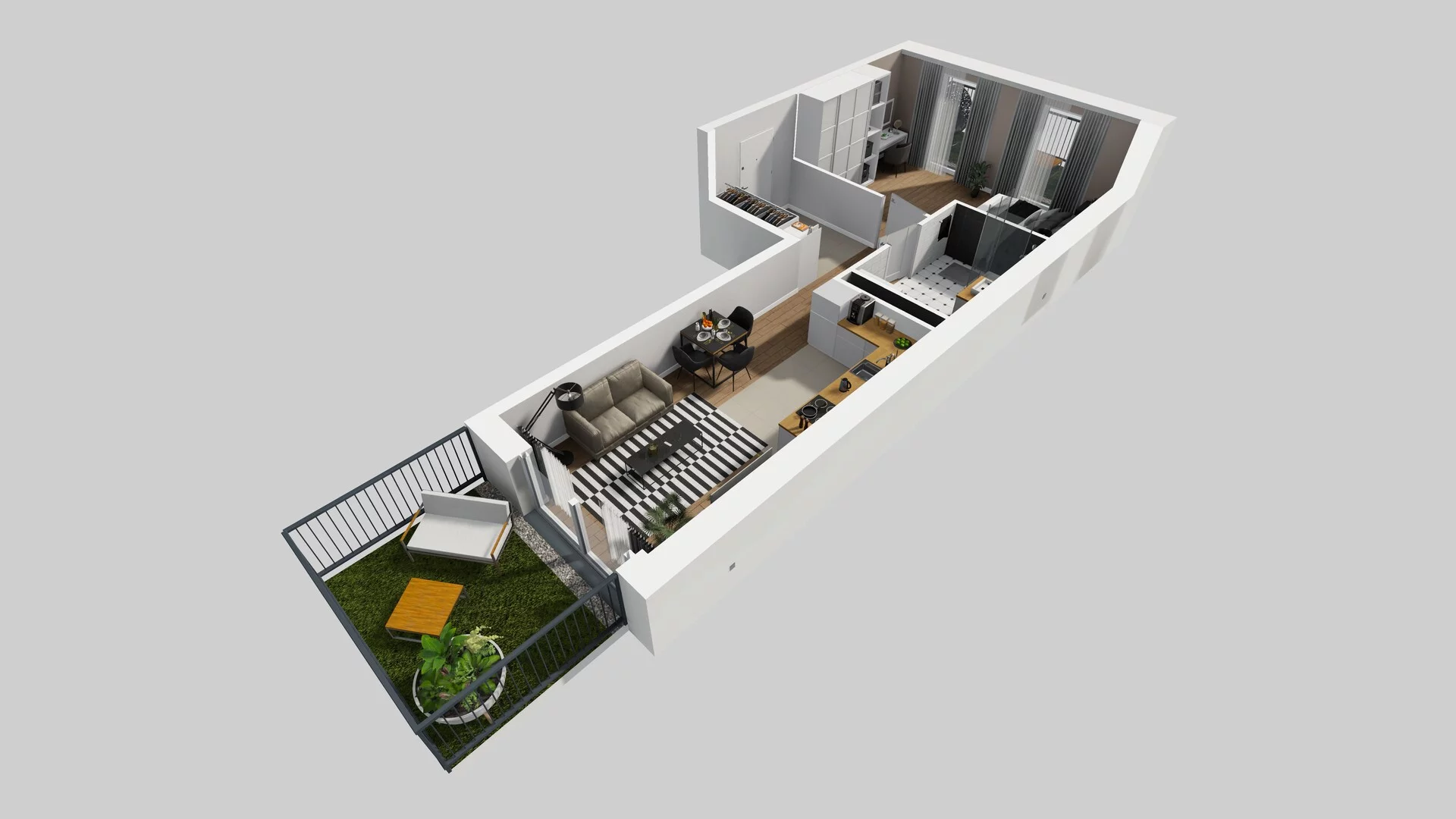 2 pokoje, mieszkanie 53,59 m², parter, oferta nr G/1, Apartamenty Park Matecznego bud. F i G, Kraków, Podgórze, Mateczny, ul. Rydlówka / Nowoorawska