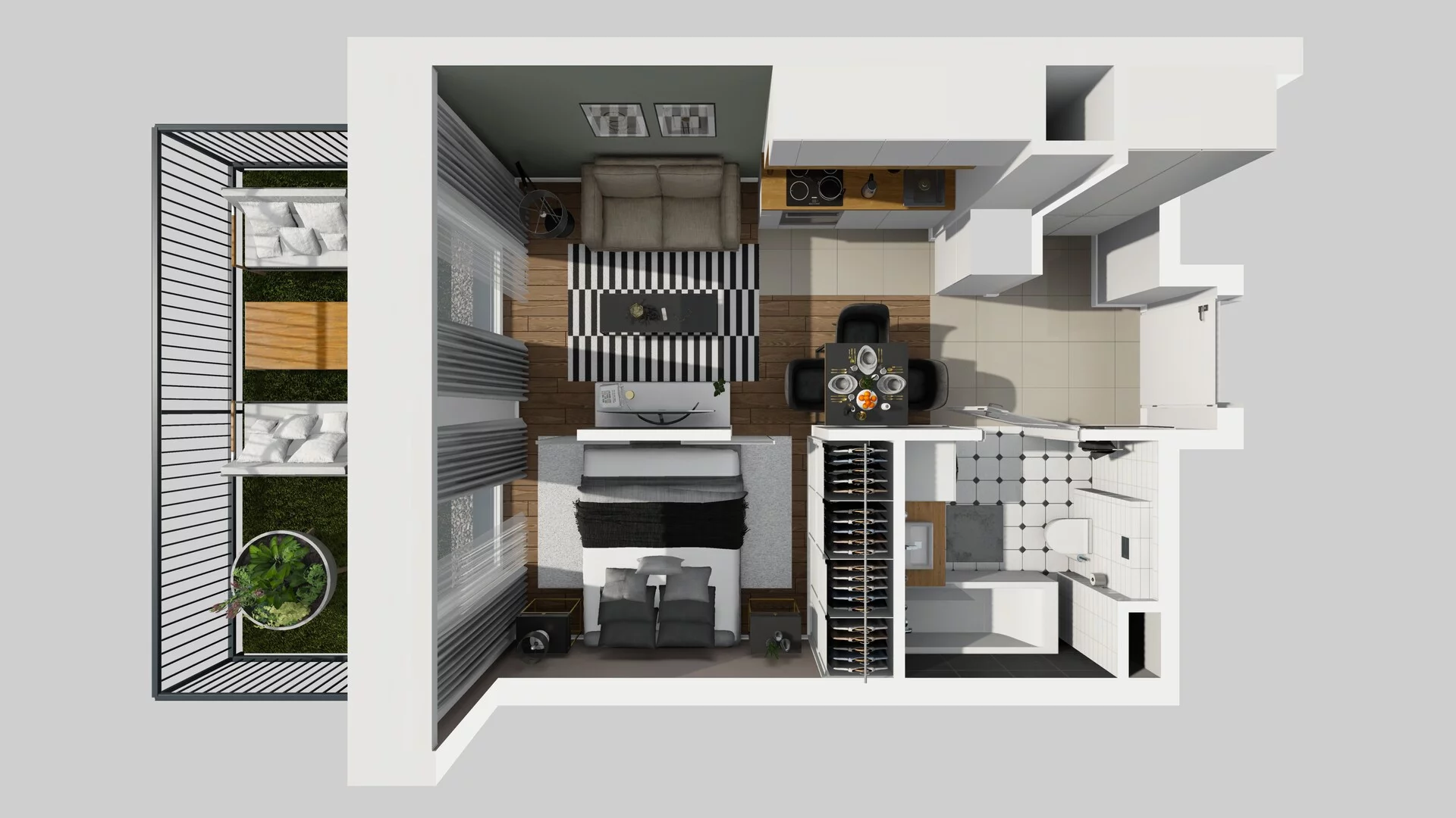 2 pokoje, mieszkanie 29,64 m², parter, oferta nr G/31, Apartamenty Park Matecznego bud. F i G, Kraków, Podgórze, Mateczny, ul. Rydlówka / Nowoorawska