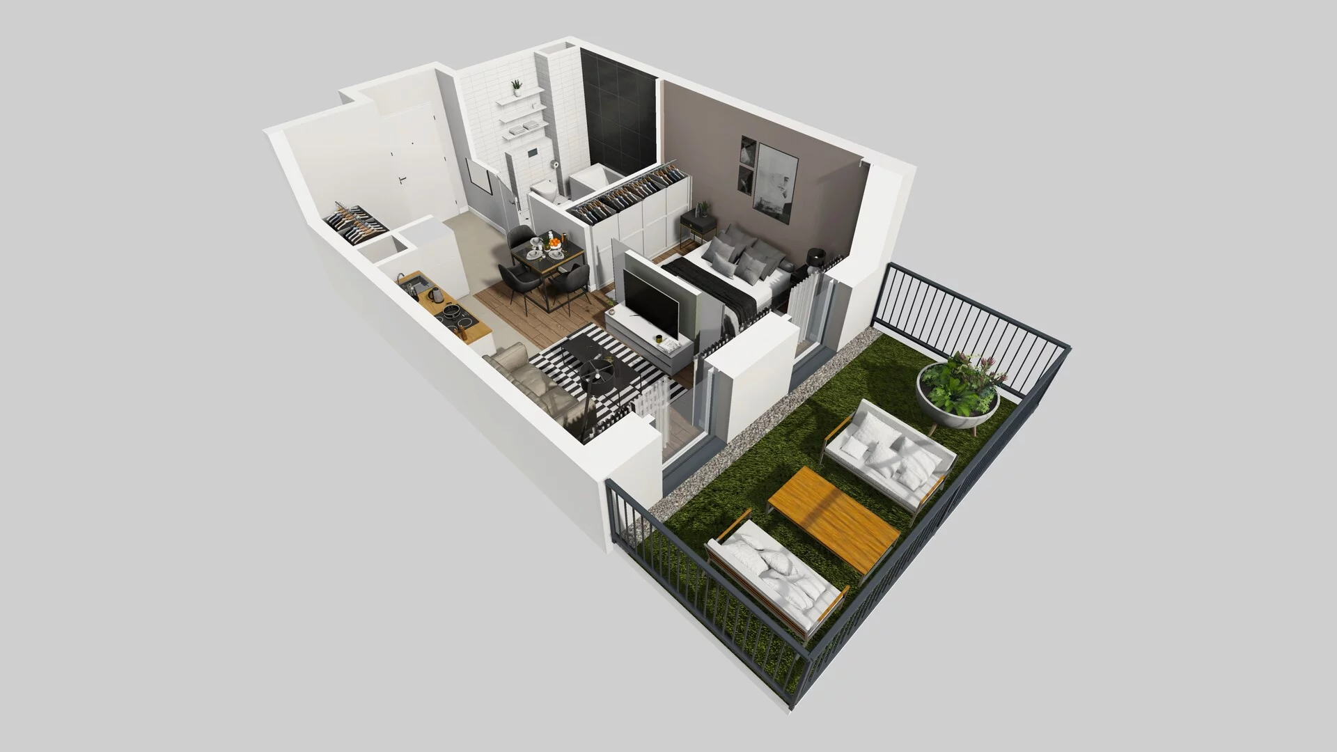 2 pokoje, mieszkanie 29,64 m², parter, oferta nr G/31, Apartamenty Park Matecznego bud. F i G, Kraków, Podgórze, Mateczny, ul. Rydlówka / Nowoorawska