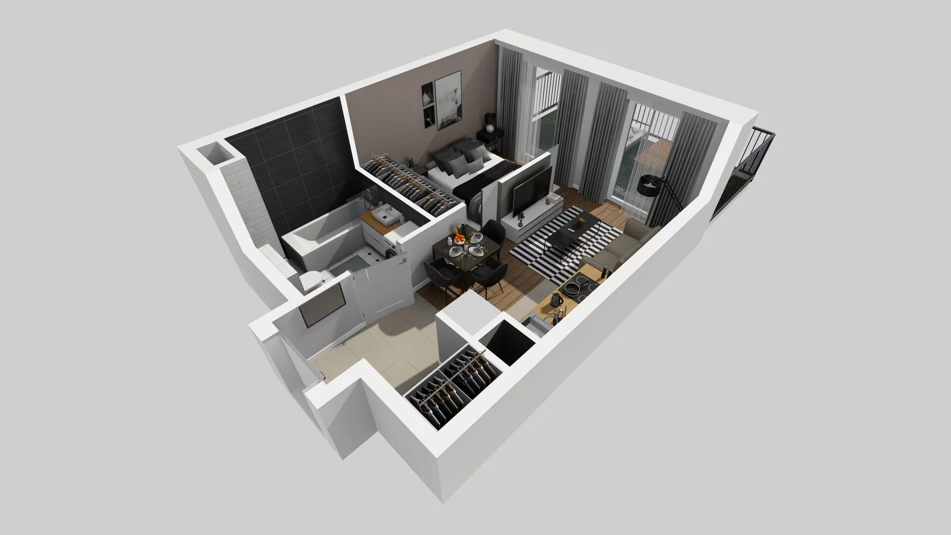 2 pokoje, mieszkanie 29,64 m², parter, oferta nr G/31, Apartamenty Park Matecznego bud. F i G, Kraków, Podgórze, Mateczny, ul. Rydlówka / Nowoorawska