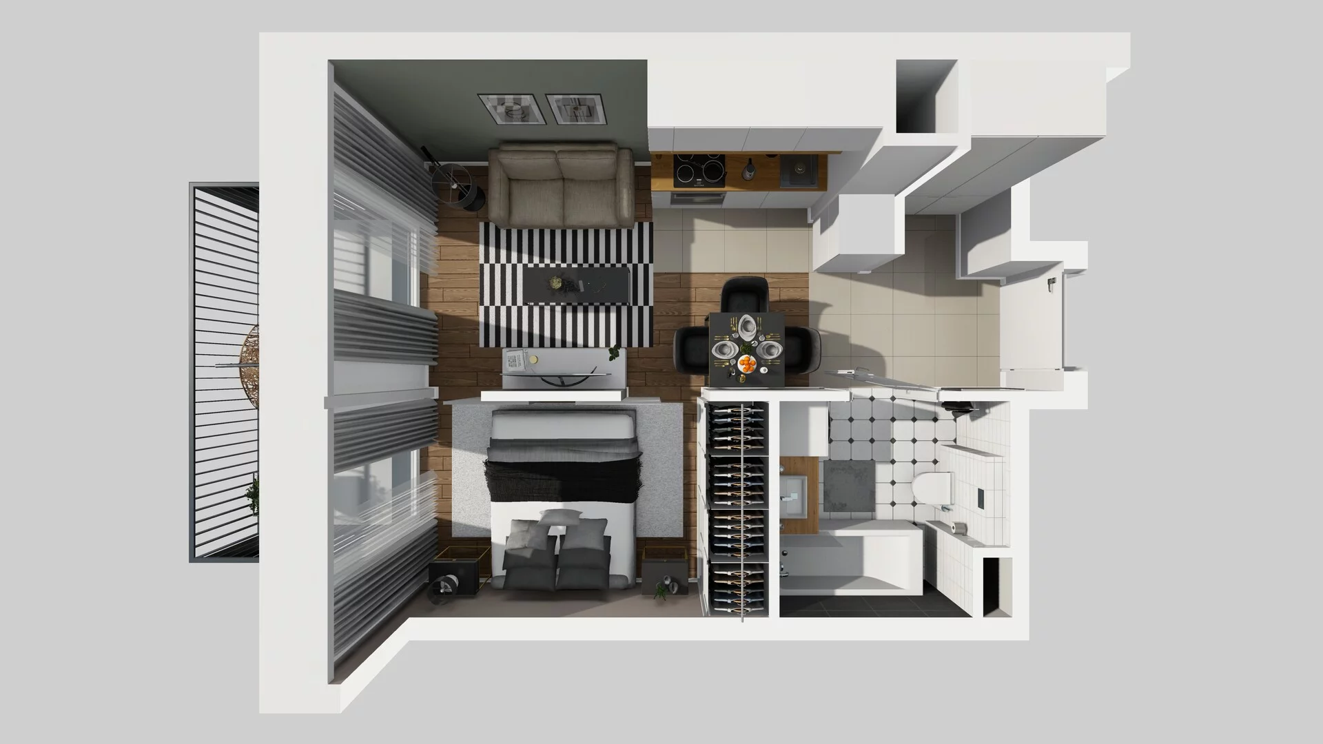 2 pokoje, apartament 30,38 m², piętro 1, oferta nr G/34, Apartamenty Park Matecznego bud. F i G, Kraków, Podgórze, Mateczny, ul. Rydlówka / Nowoorawska