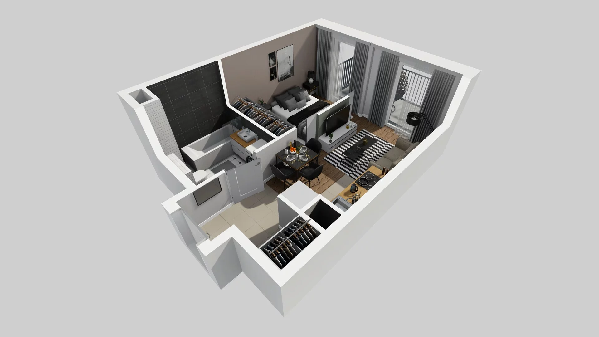 2 pokoje, apartament 30,38 m², piętro 1, oferta nr G/34, Apartamenty Park Matecznego bud. F i G, Kraków, Podgórze, Mateczny, ul. Rydlówka / Nowoorawska
