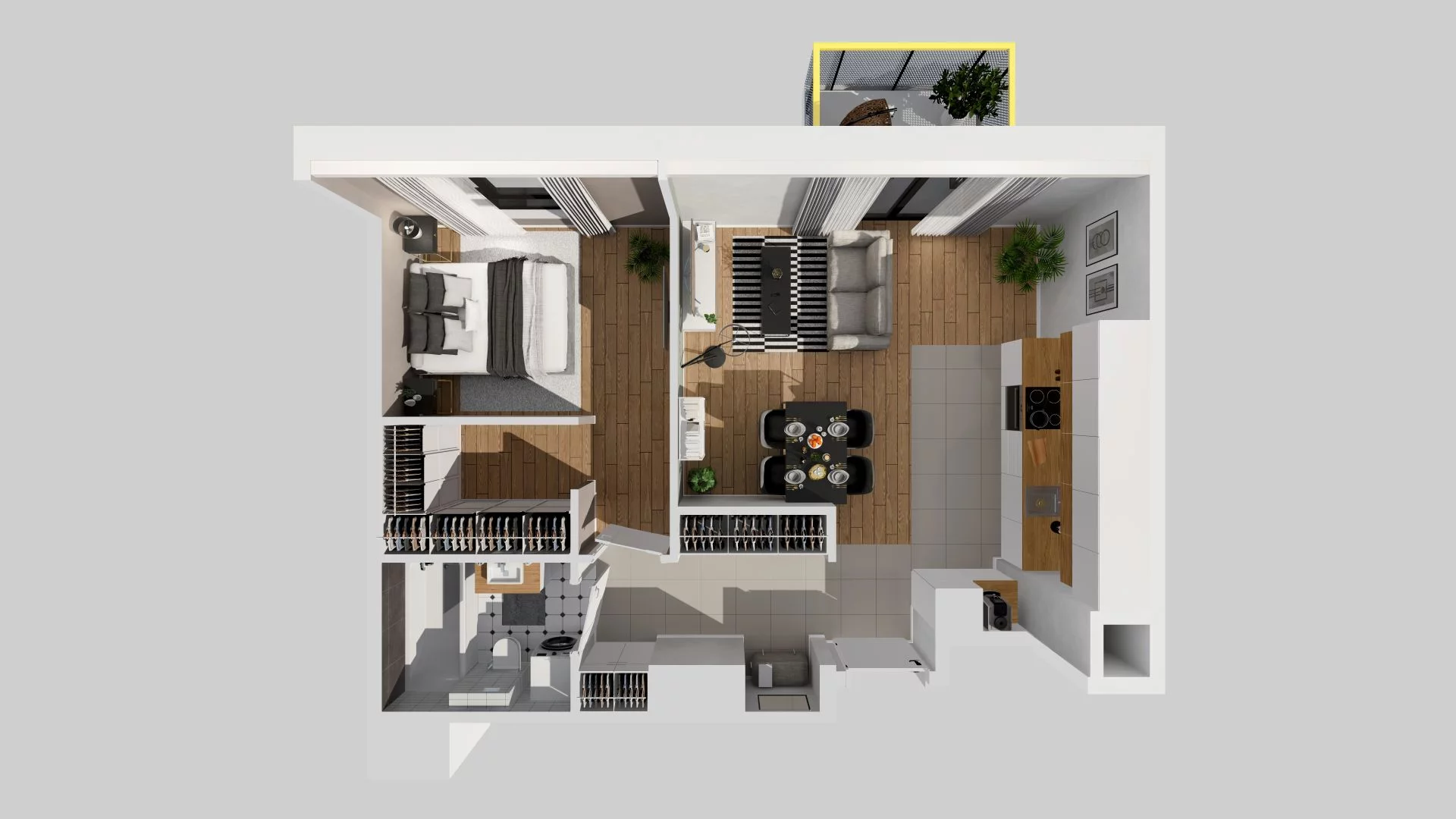 2 pokoje, mieszkanie 50,20 m², piętro 2, oferta nr B/74, Osiedle przy Ryżowej, Warszawa, Ursus, Skorosze, ul. Ryżowa 62