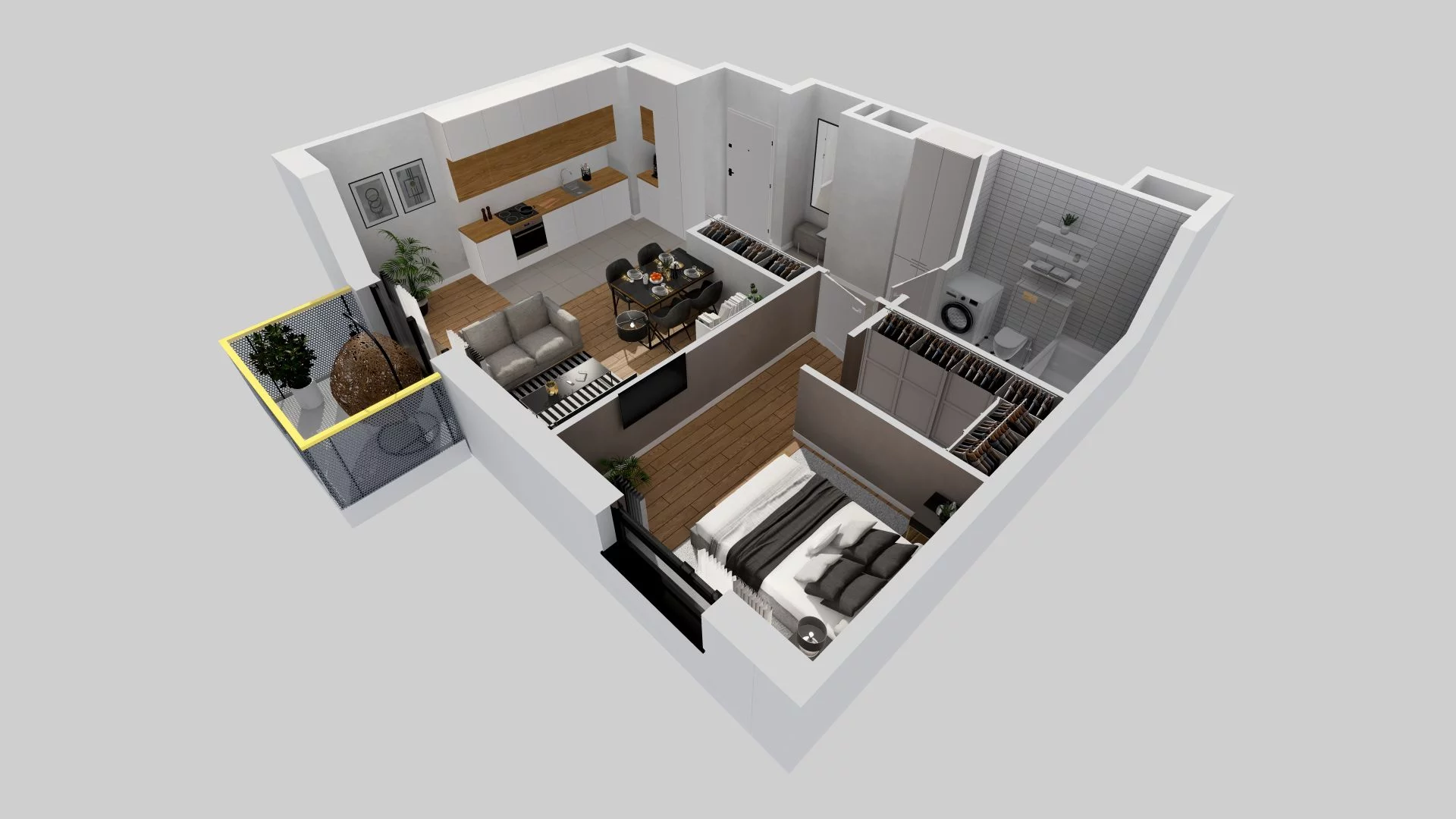 2 pokoje, mieszkanie 50,20 m², piętro 2, oferta nr B/74, Osiedle przy Ryżowej, Warszawa, Ursus, Skorosze, ul. Ryżowa 62