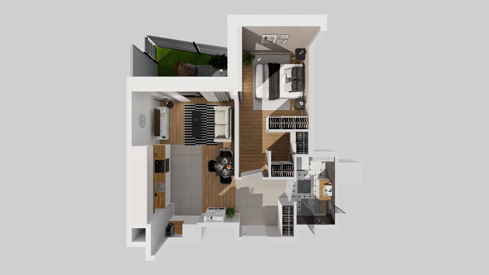 2 pokoje, mieszkanie 44,06 m², parter, oferta nr B/92, Osiedle przy Ryżowej, Warszawa, Ursus, Skorosze, ul. Ryżowa 62