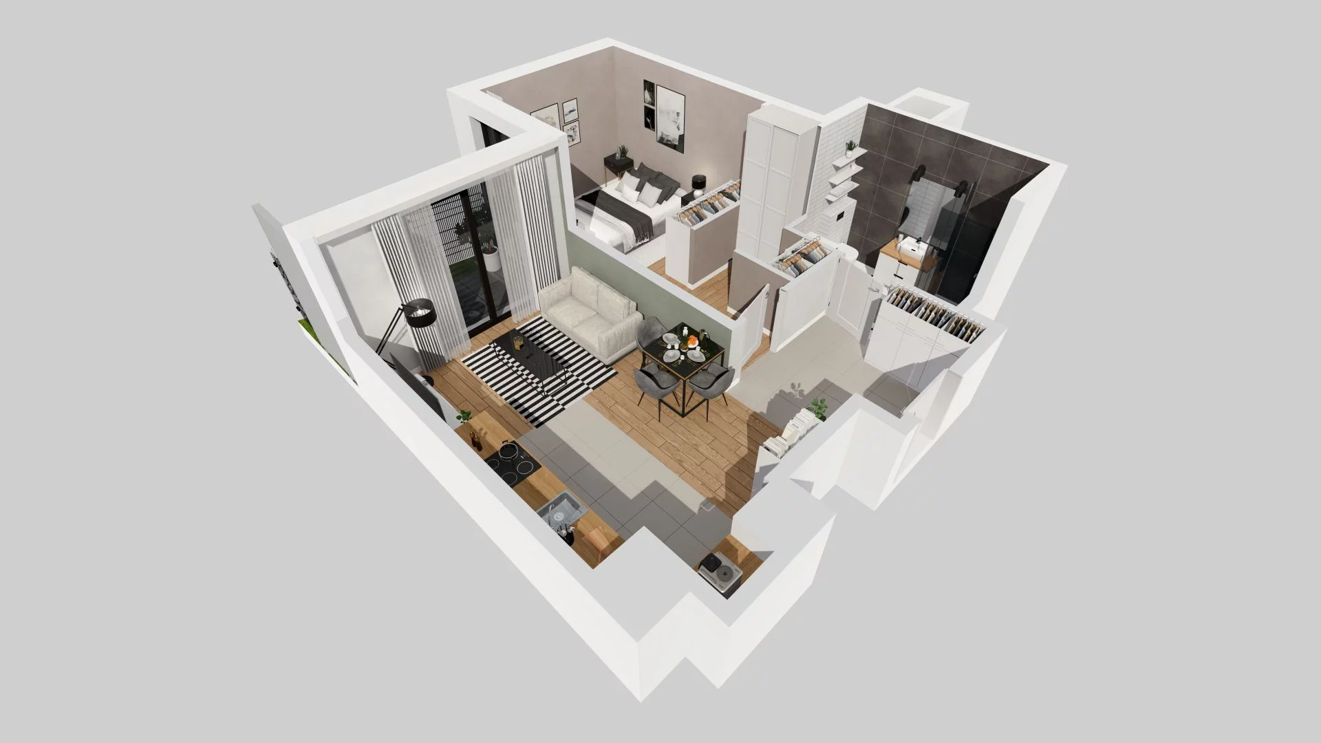 2 pokoje, mieszkanie 44,06 m², parter, oferta nr B/92, Osiedle przy Ryżowej, Warszawa, Ursus, Skorosze, ul. Ryżowa 62