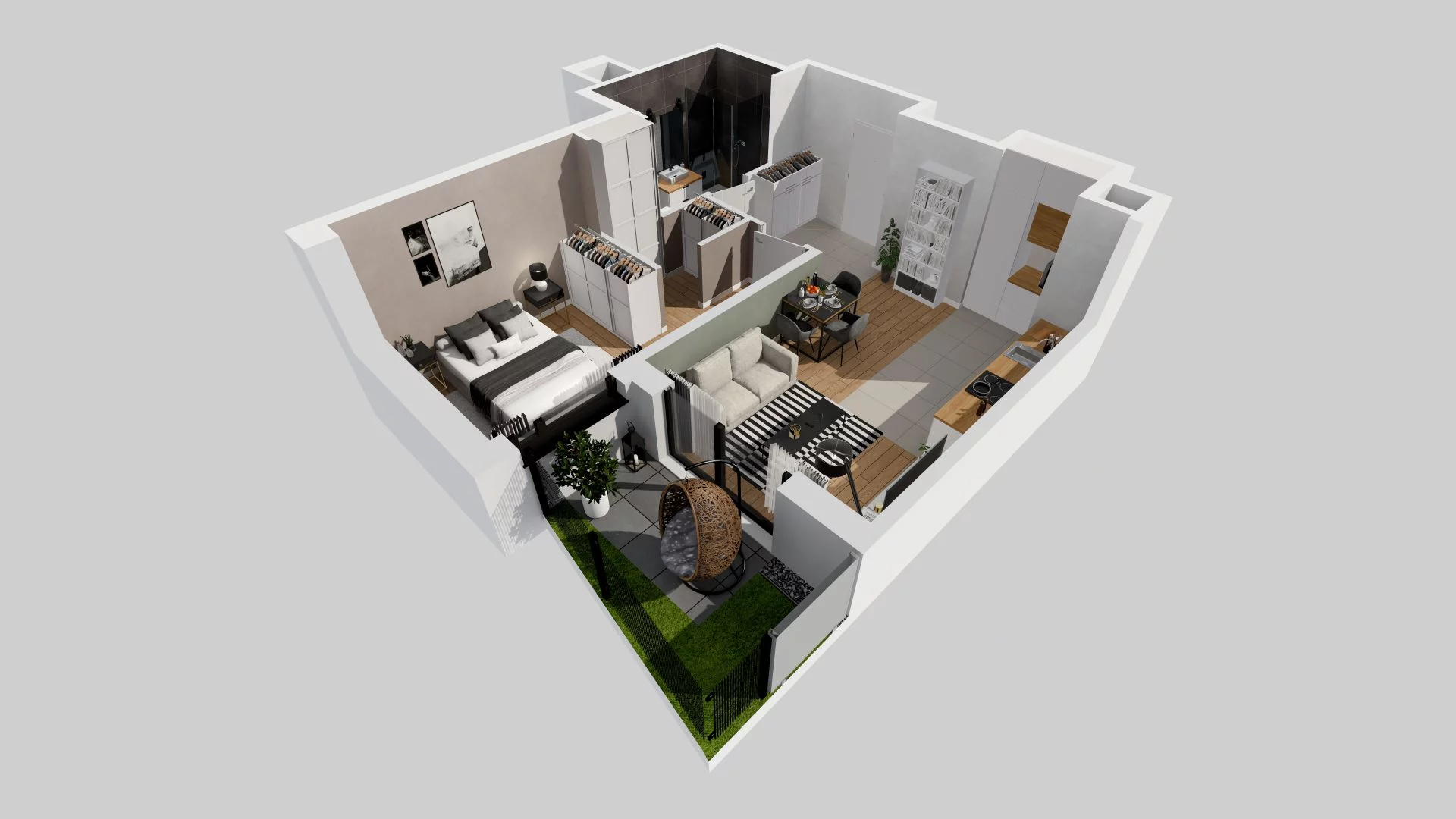 2 pokoje, mieszkanie 44,06 m², parter, oferta nr B/92, Osiedle przy Ryżowej, Warszawa, Ursus, Skorosze, ul. Ryżowa 62