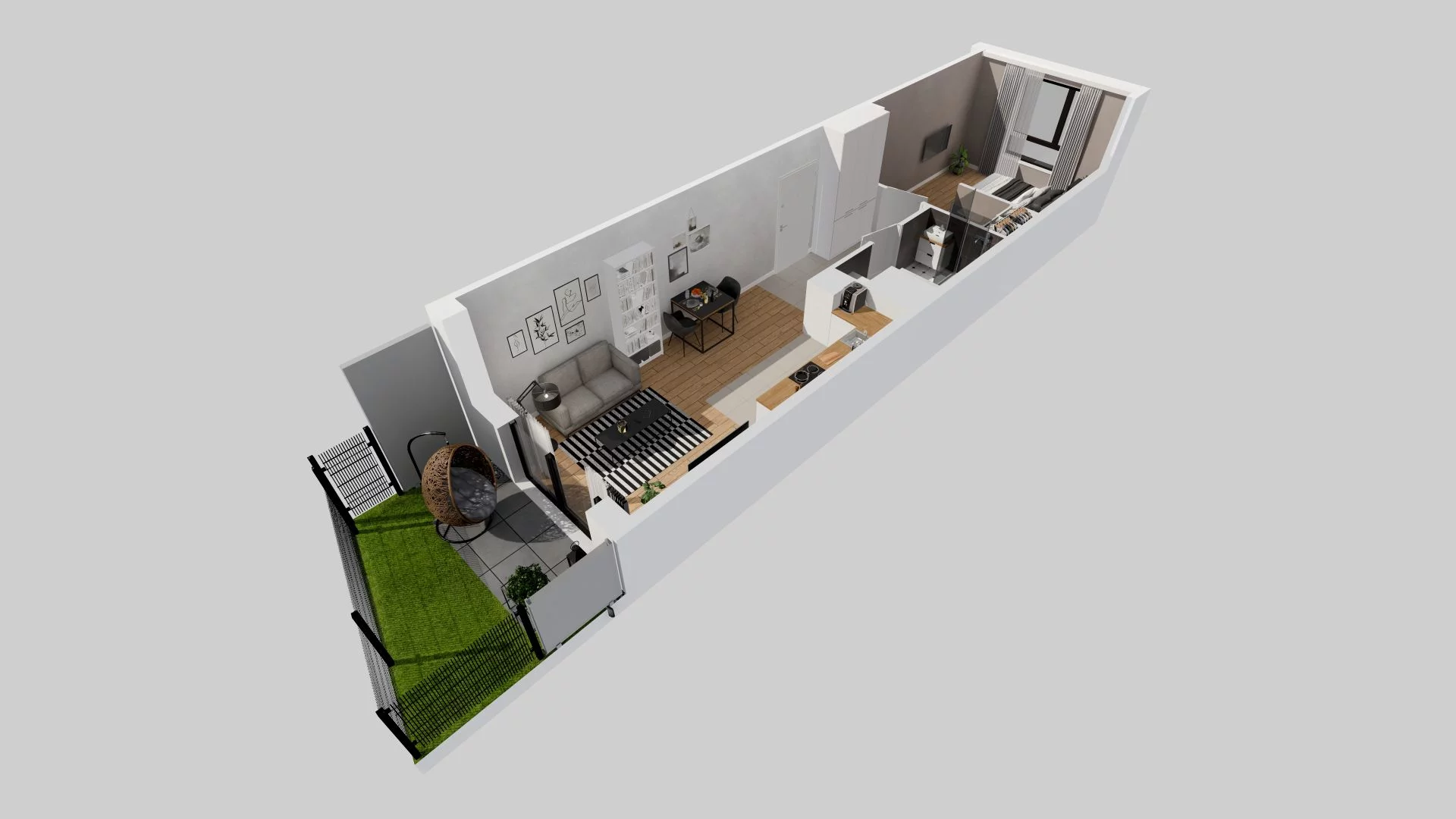 2 pokoje, mieszkanie 43,51 m², parter, oferta nr B/93, Osiedle przy Ryżowej, Warszawa, Ursus, Skorosze, ul. Ryżowa 62