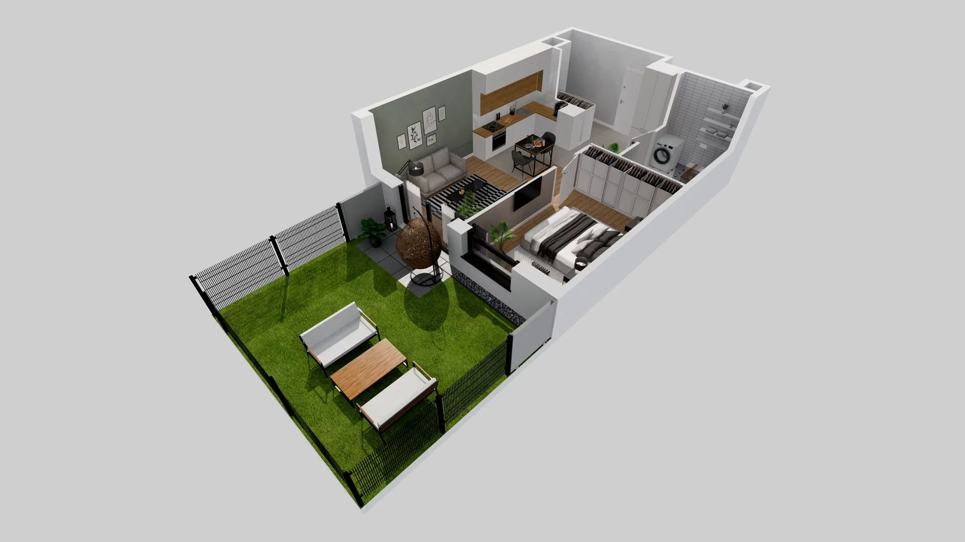2 pokoje, mieszkanie 45,12 m², parter, oferta nr C/4, Osiedle przy Ryżowej, Warszawa, Ursus, Skorosze, ul. Ryżowa 62