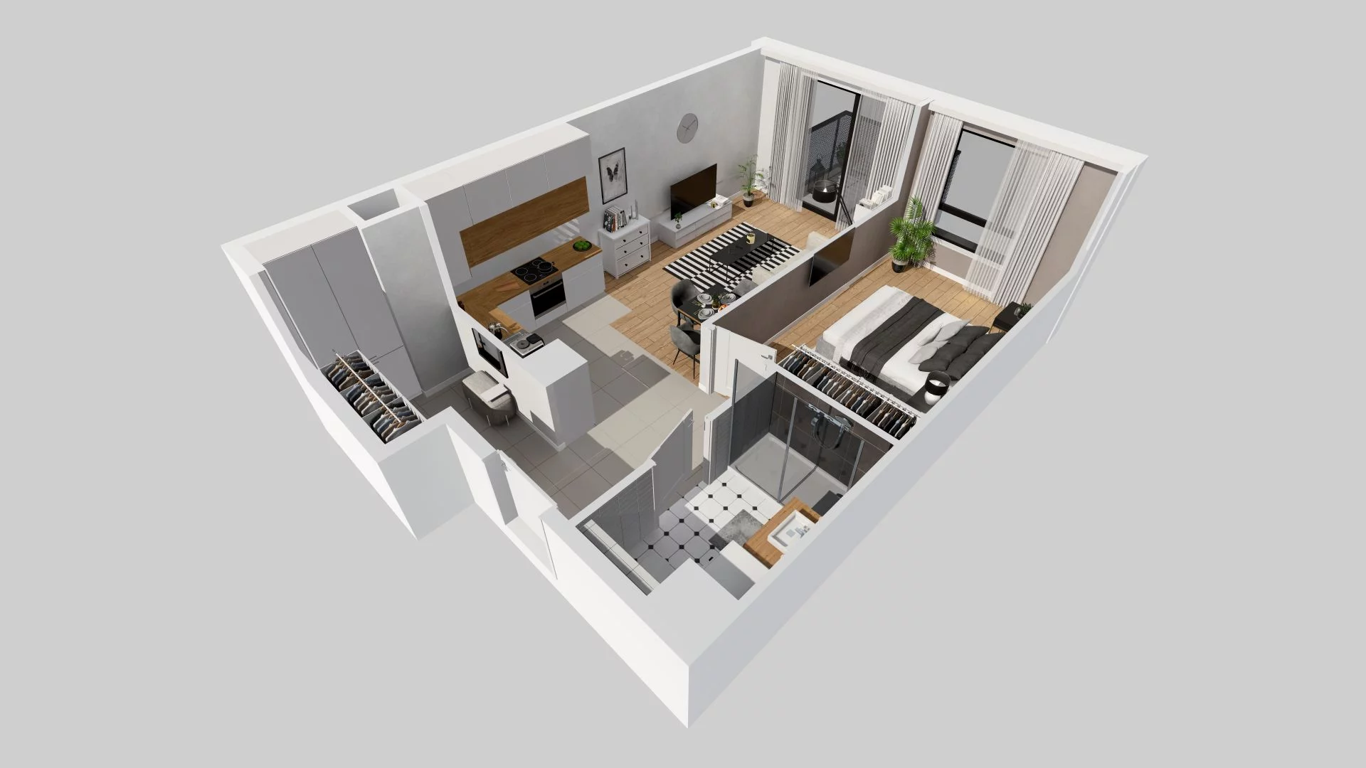 2 pokoje, mieszkanie 47,69 m², piętro 5, oferta nr C/47, Osiedle przy Ryżowej, Warszawa, Ursus, Skorosze, ul. Ryżowa 62