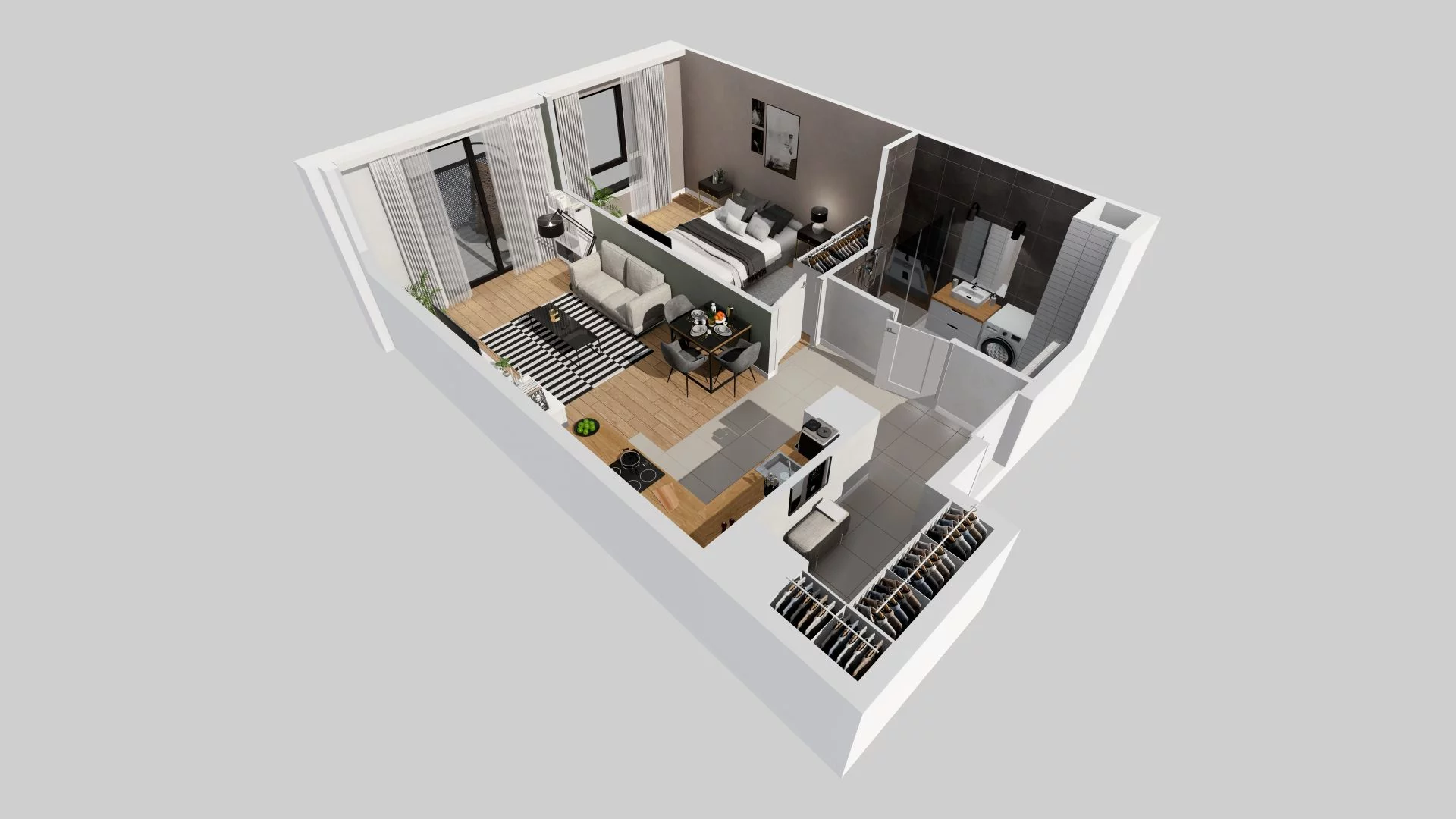2 pokoje, mieszkanie 47,69 m², piętro 5, oferta nr C/47, Osiedle przy Ryżowej, Warszawa, Ursus, Skorosze, ul. Ryżowa 62
