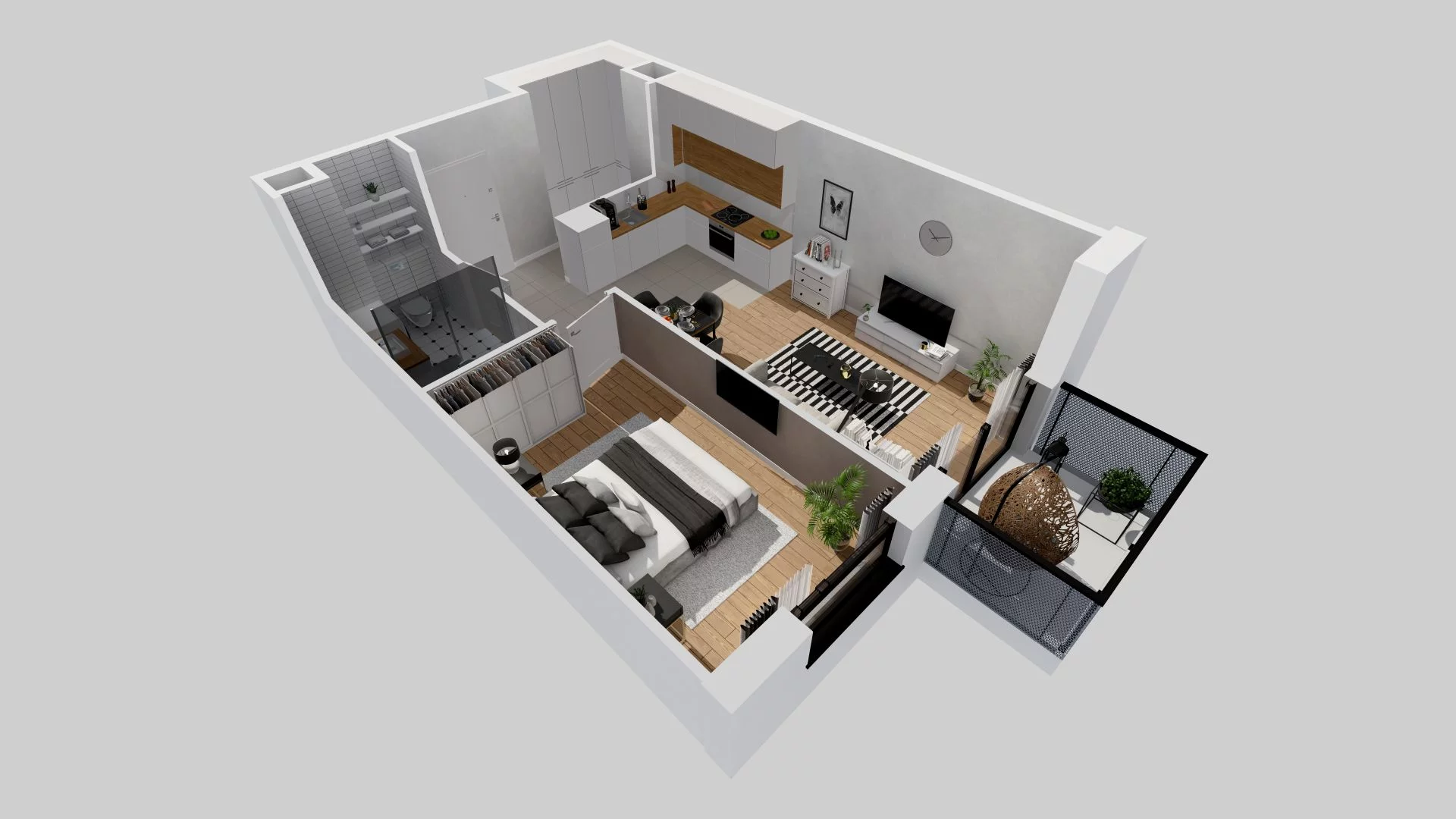 2 pokoje, mieszkanie 47,69 m², piętro 5, oferta nr C/47, Osiedle przy Ryżowej, Warszawa, Ursus, Skorosze, ul. Ryżowa 62