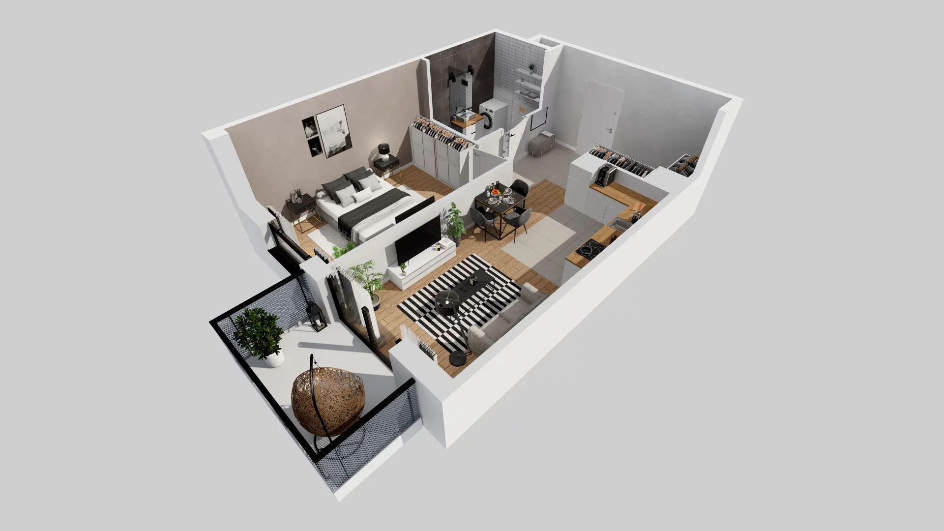 2 pokoje, mieszkanie 46,09 m², piętro 5, oferta nr C/49, Osiedle przy Ryżowej, Warszawa, Ursus, Skorosze, ul. Ryżowa 62