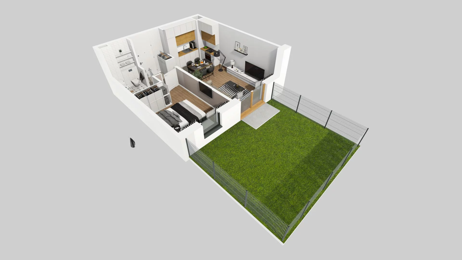 2 pokoje, mieszkanie 39,66 m², parter, oferta nr C/52, Osiedle Harmonia, Wrocław, Maślice, ul. Stodolna