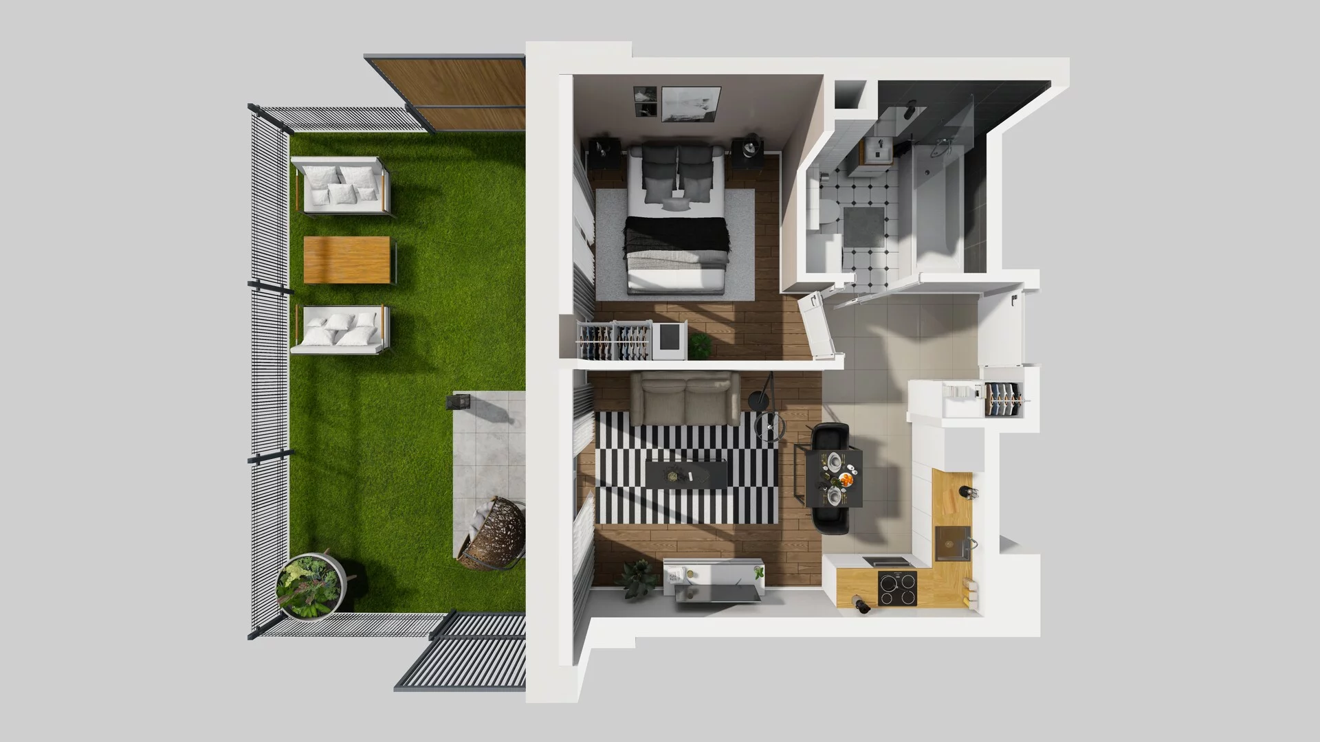 2 pokoje, mieszkanie 37,13 m², parter, oferta nr A/1, Metro Zachód 8 bud. A, C, Warszawa, Bemowo, Chrzanów, ul. Szeligowska