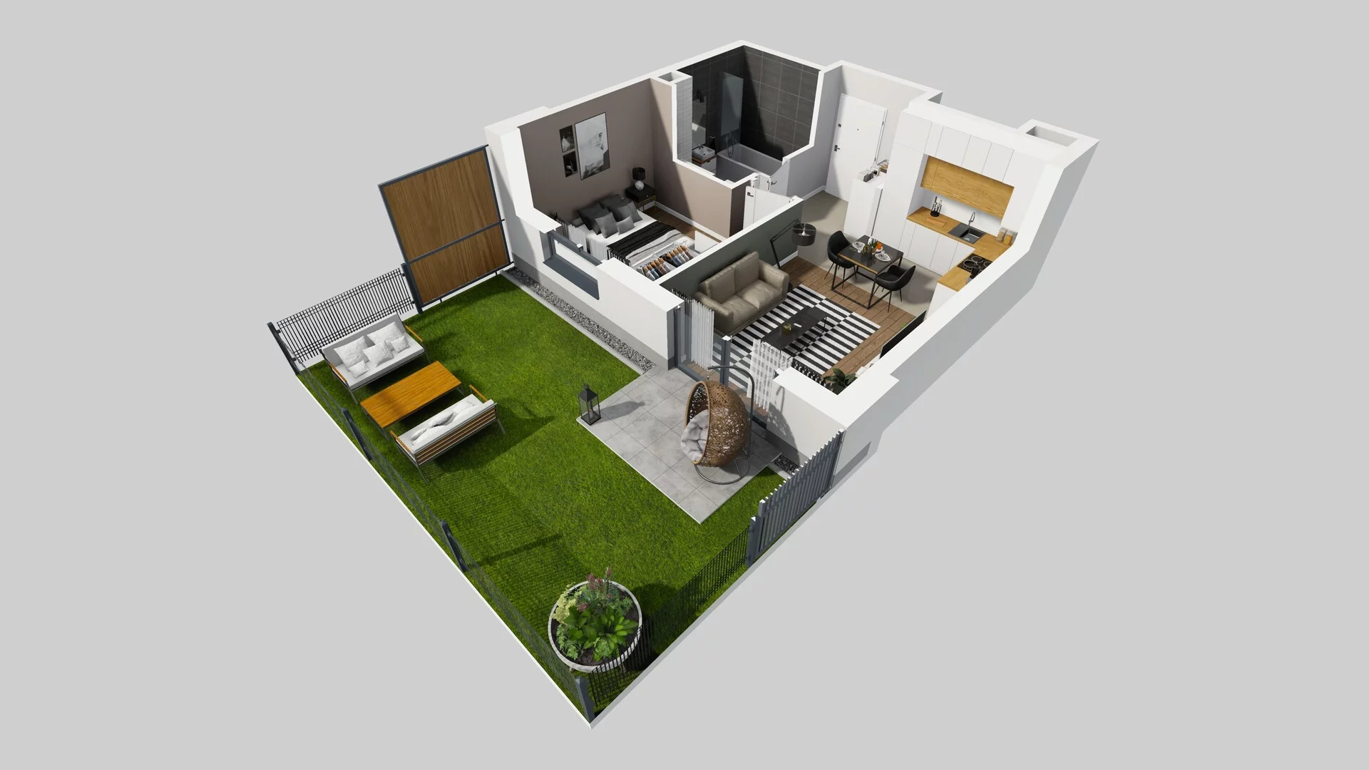 2 pokoje, mieszkanie 37,13 m², parter, oferta nr A/1, Metro Zachód 8 bud. A, C, Warszawa, Bemowo, Chrzanów, ul. Szeligowska