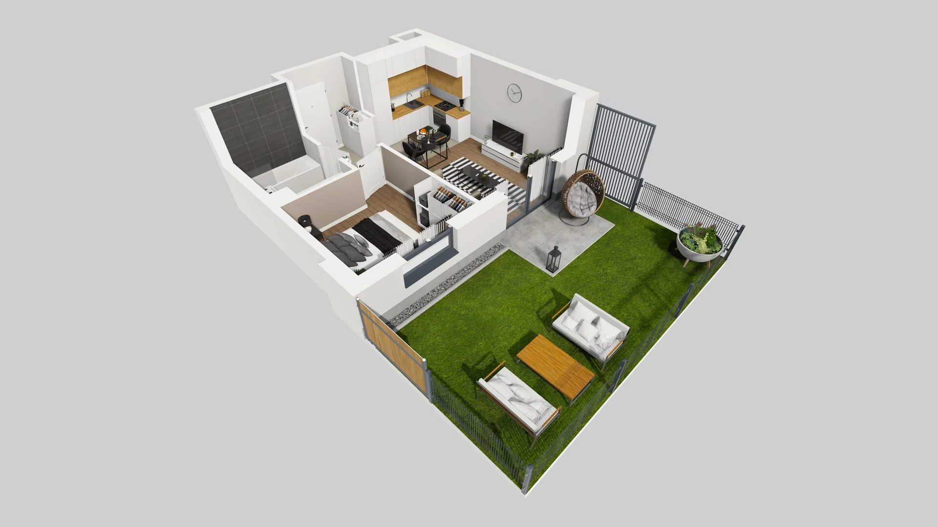 2 pokoje, mieszkanie 37,13 m², parter, oferta nr A/1, Metro Zachód 8 bud. A, C, Warszawa, Bemowo, Chrzanów, ul. Szeligowska