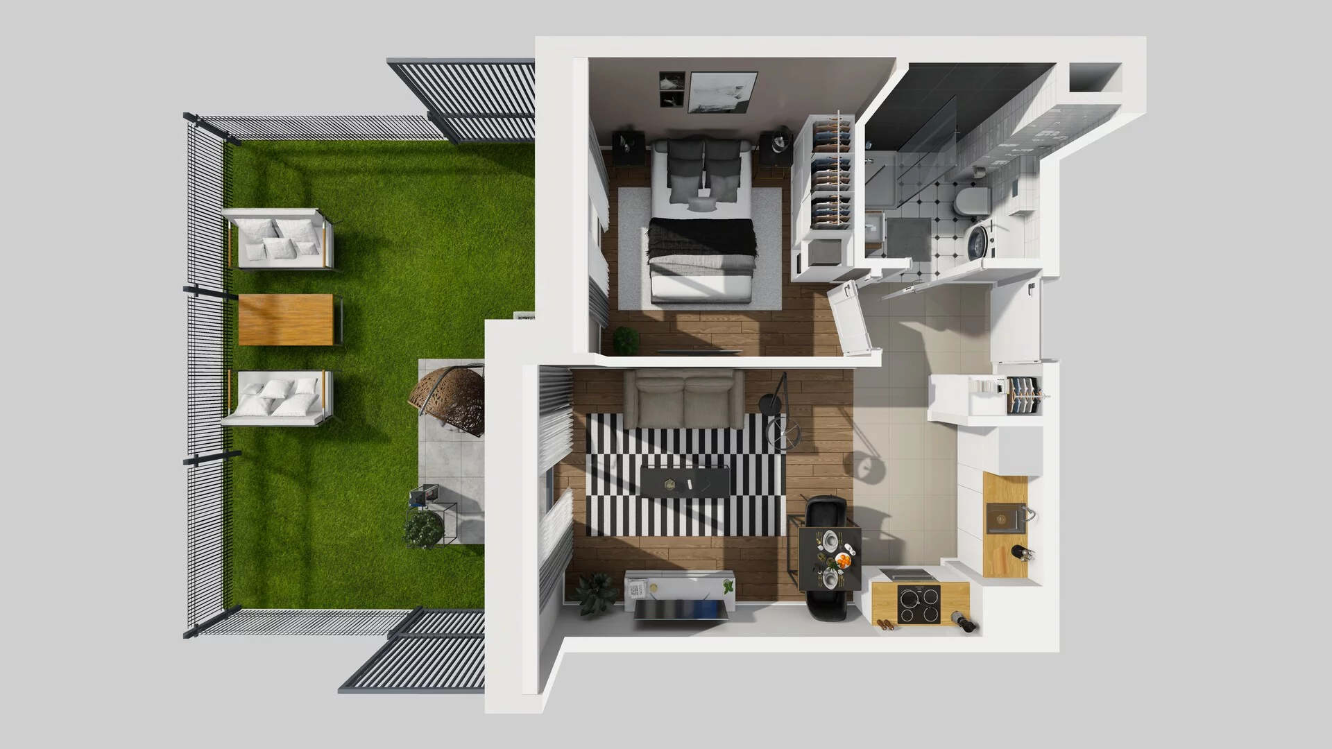 2 pokoje, mieszkanie 35,53 m², parter, oferta nr A/5, Metro Zachód 8 bud. A, C, Warszawa, Bemowo, Chrzanów, ul. Szeligowska
