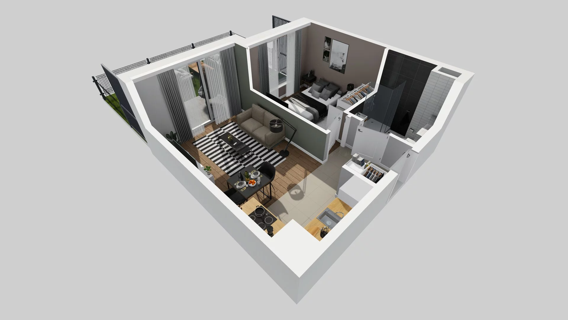 2 pokoje, mieszkanie 35,53 m², parter, oferta nr A/5, Metro Zachód 8 bud. A, C, Warszawa, Bemowo, Chrzanów, ul. Szeligowska