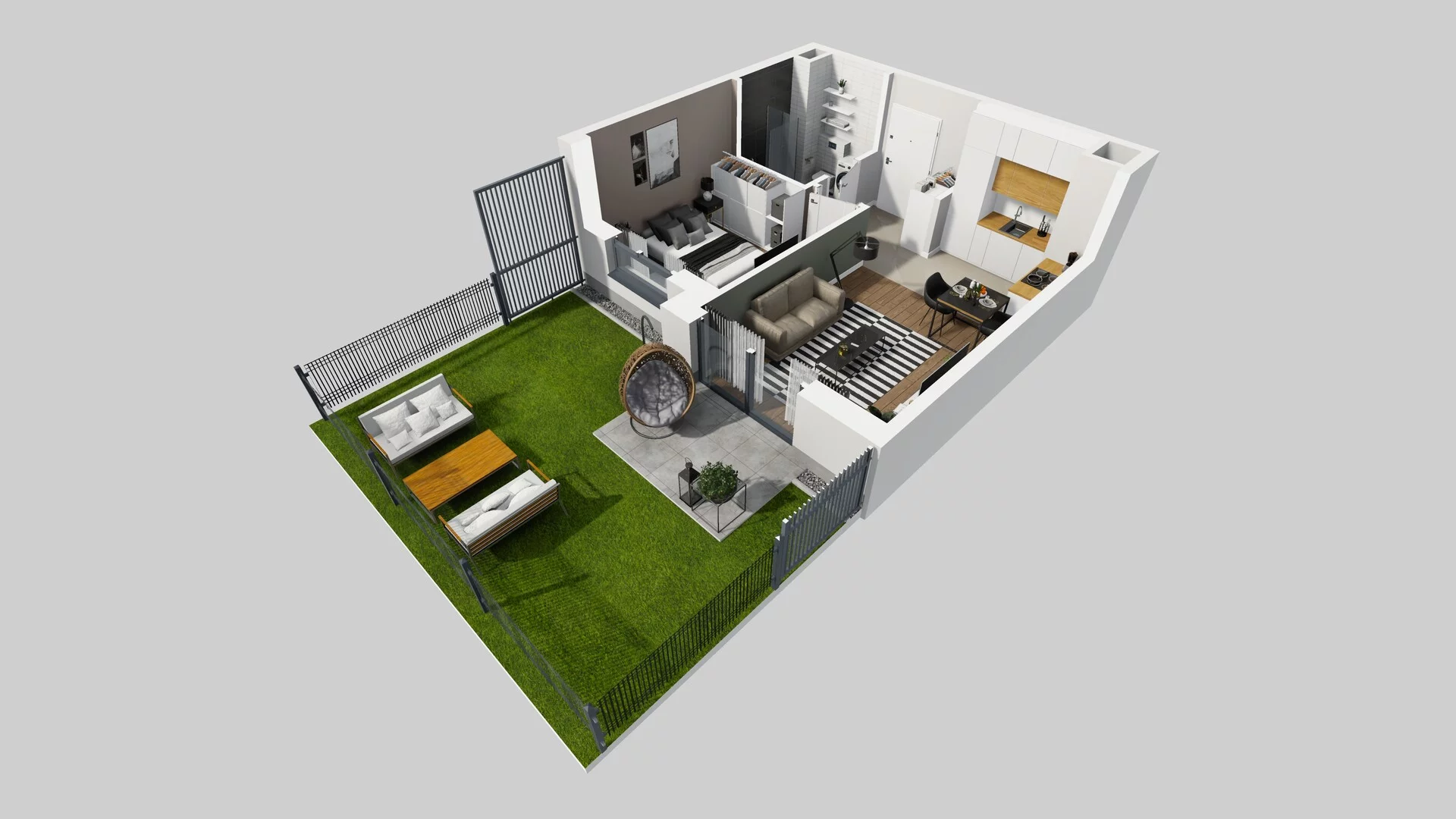 2 pokoje, mieszkanie 35,53 m², parter, oferta nr A/5, Metro Zachód 8 bud. A, C, Warszawa, Bemowo, Chrzanów, ul. Szeligowska